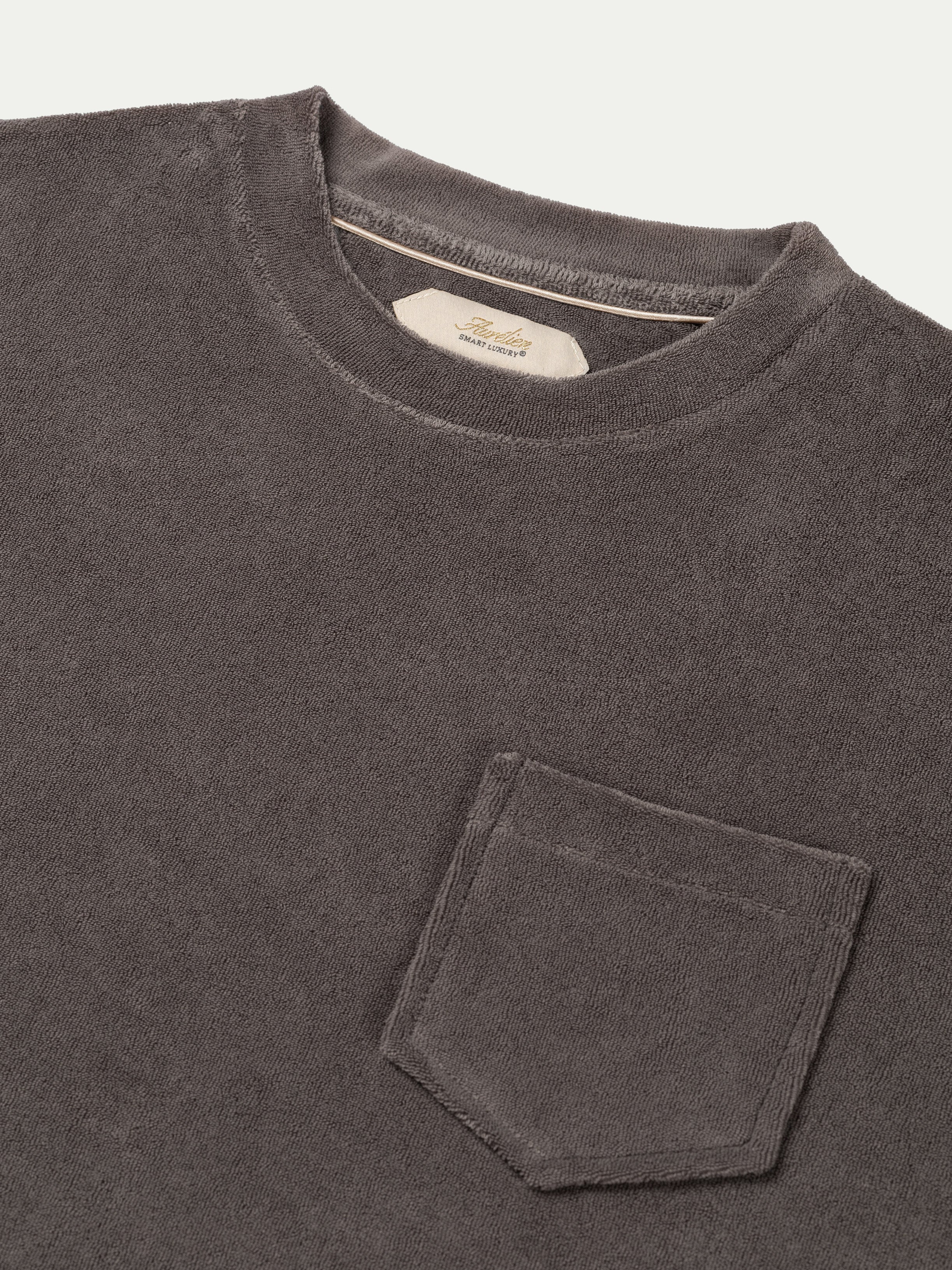 Ash Grey Terry Towelling T-Shirt