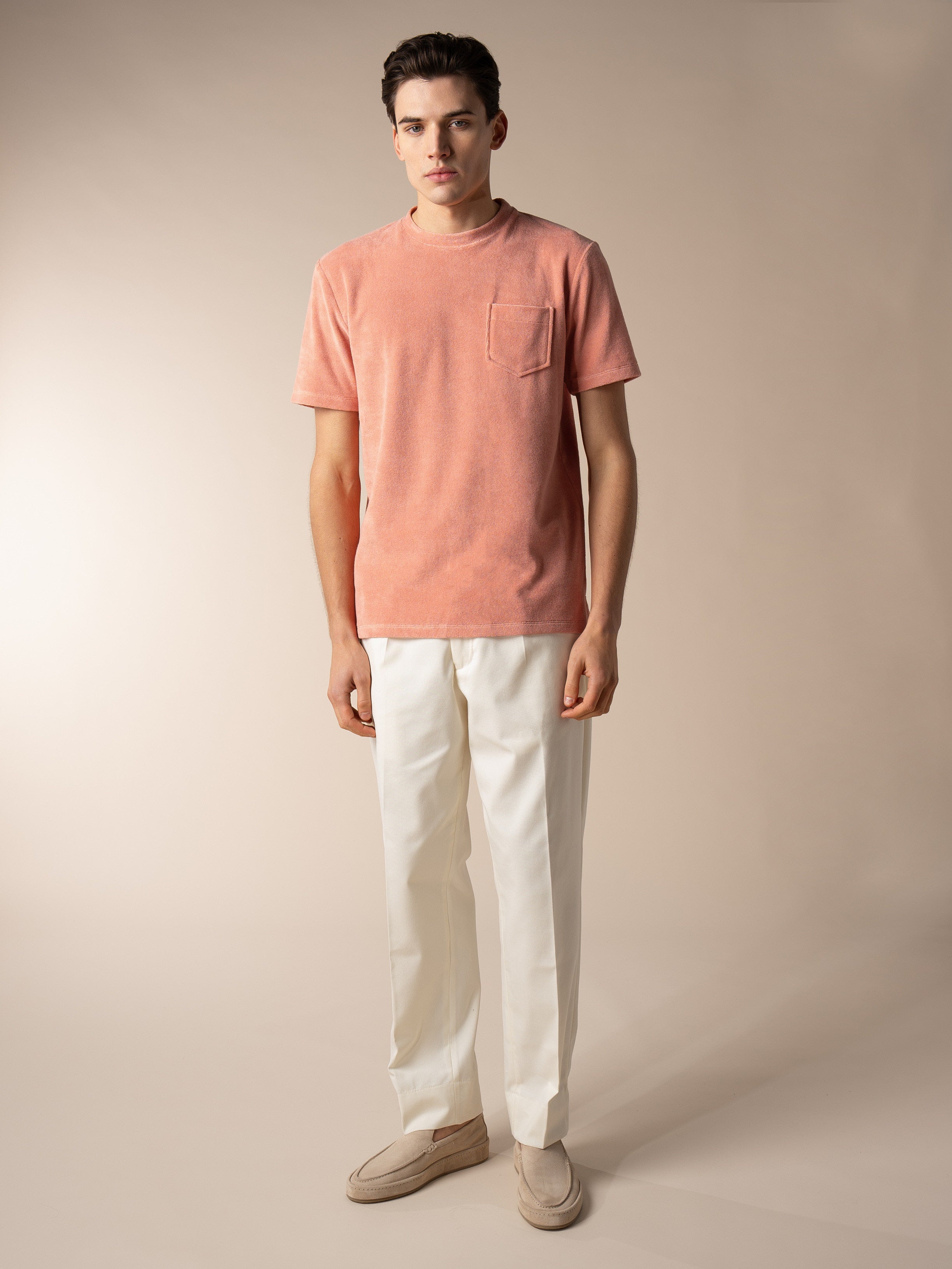 Coral Terry Towelling T-Shirt