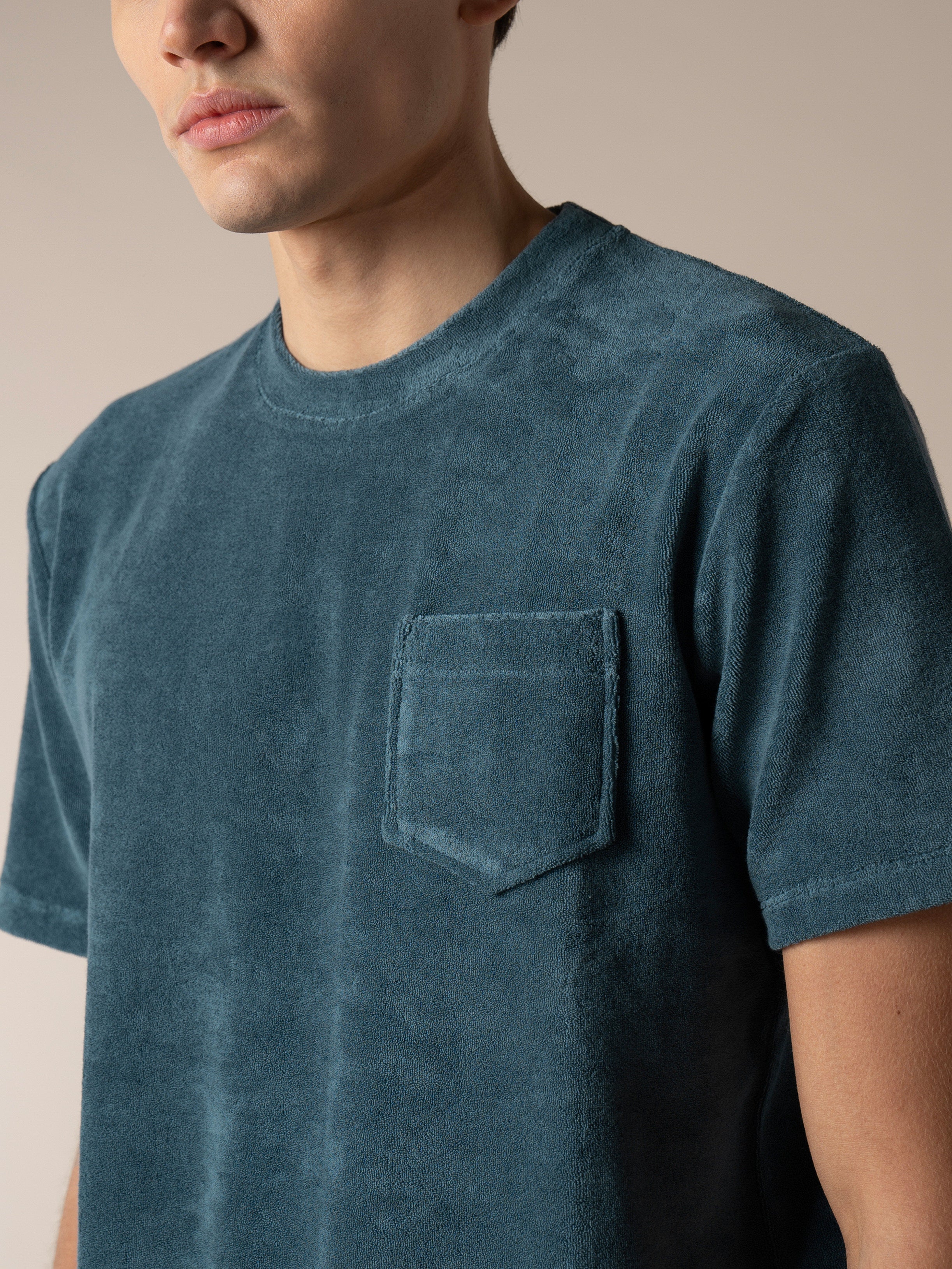 Sea Green Terry Towelling T-Shirt