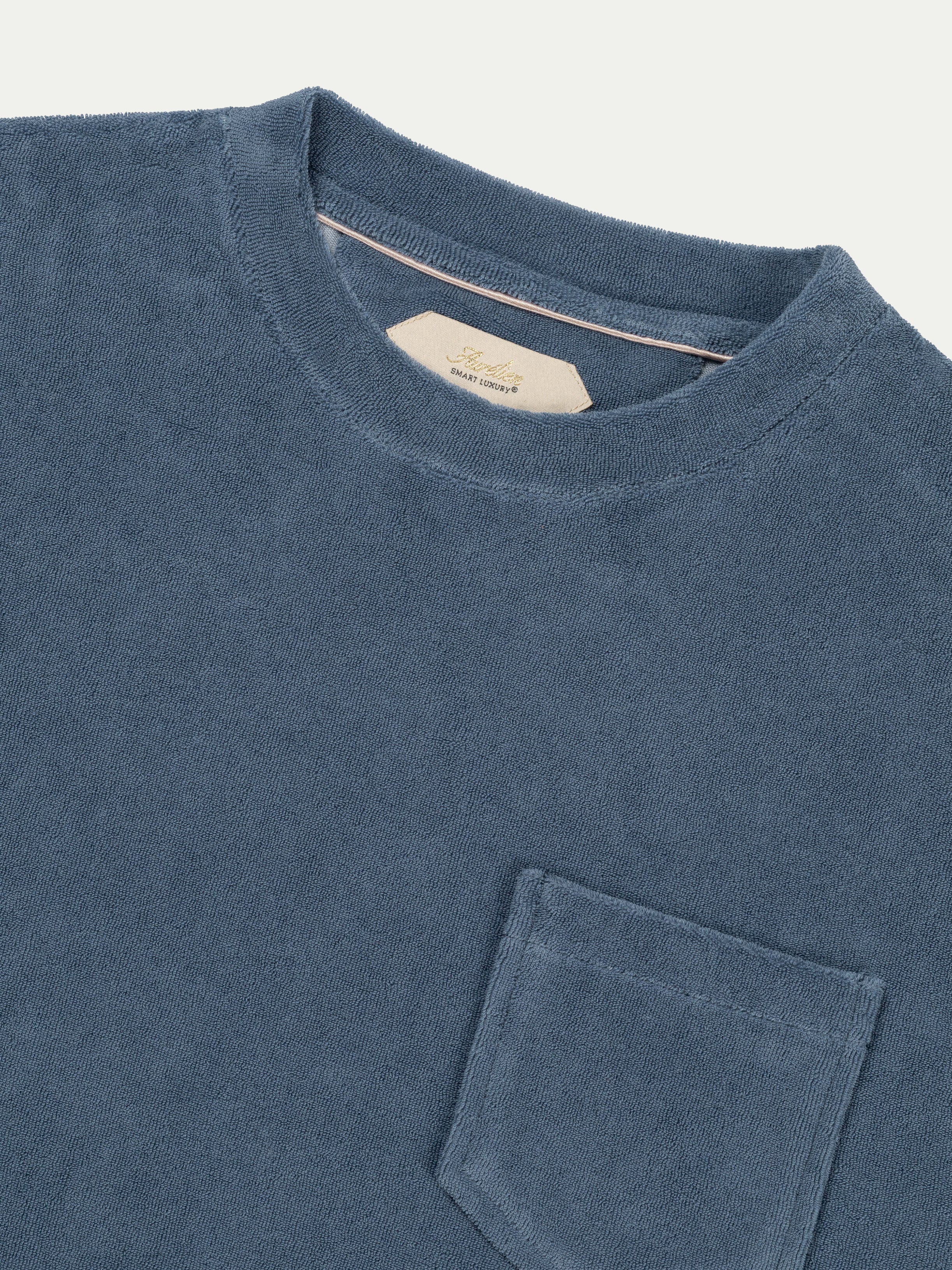 Steel Blue Terry Towelling T-Shirt