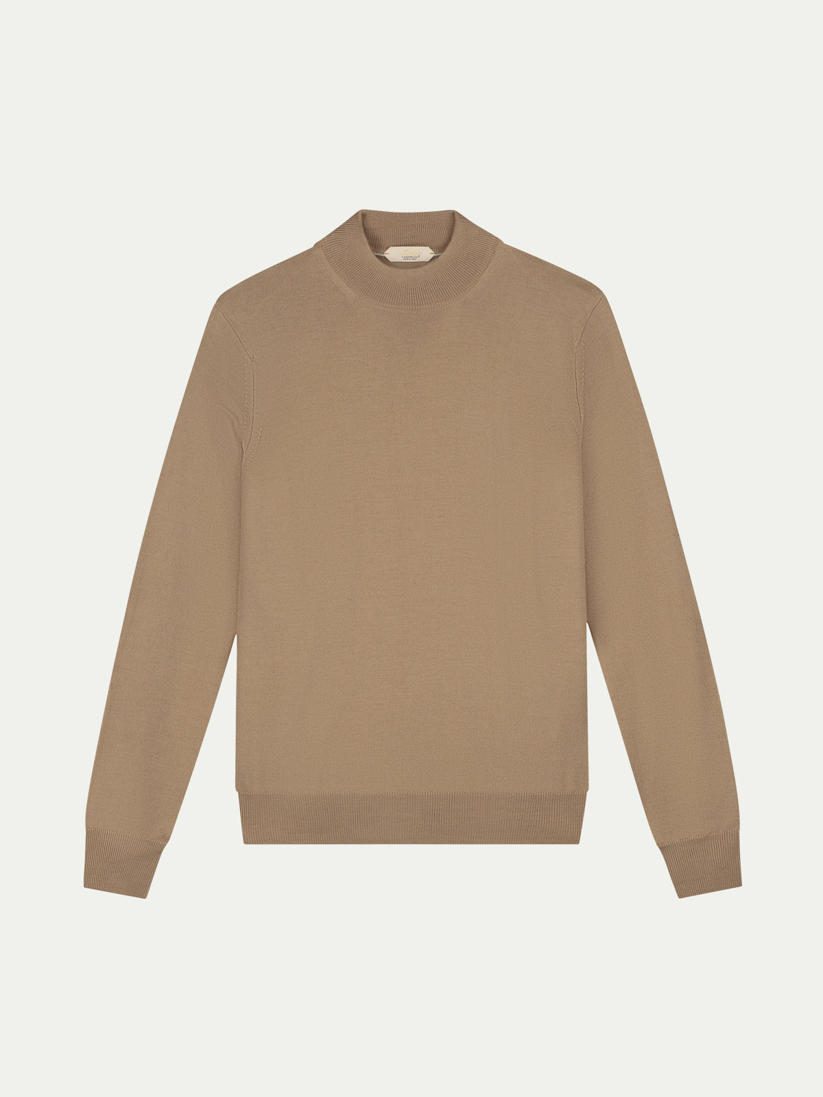 Extrafine Merino Mockneck Hazelnut