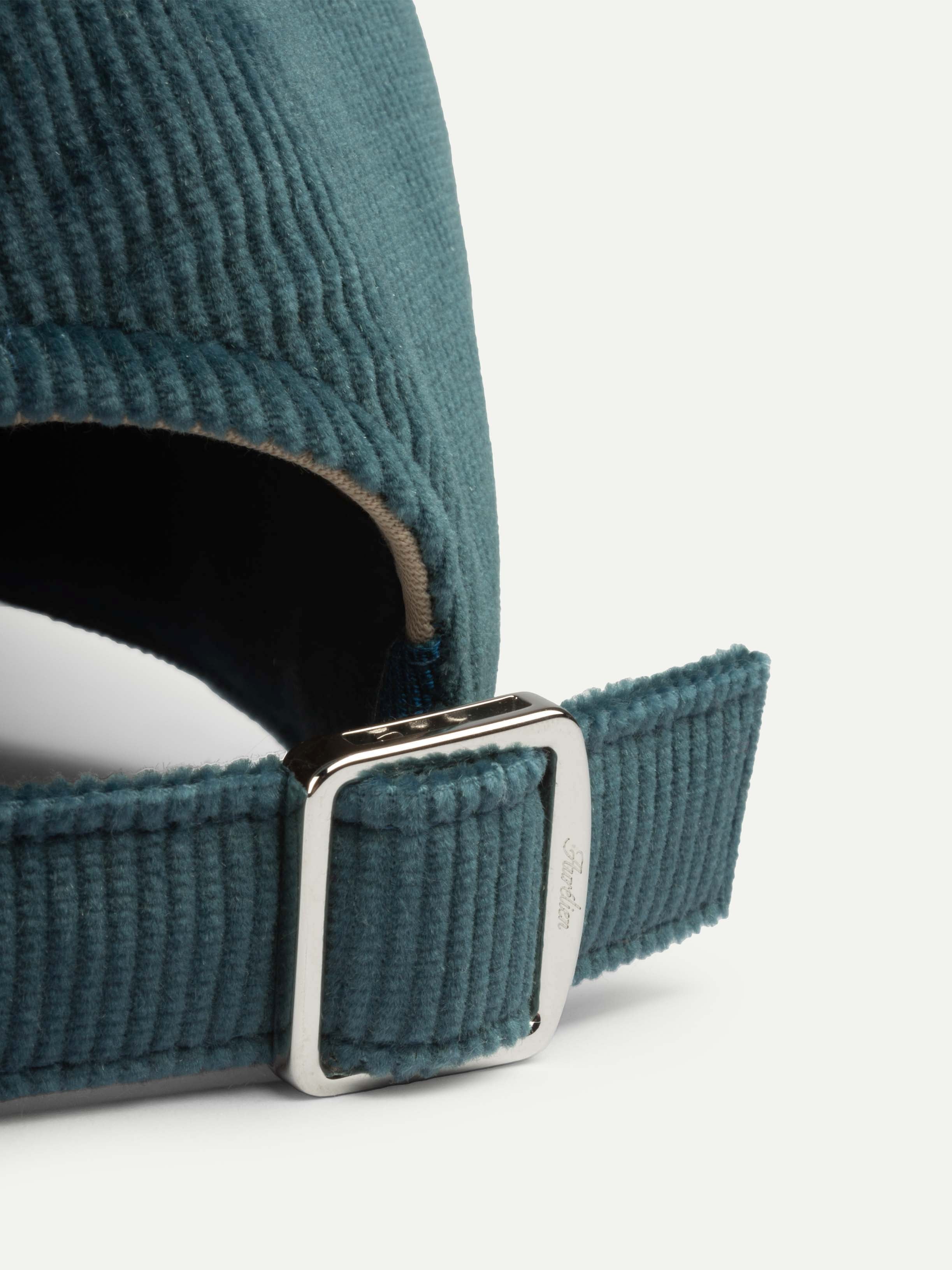 Dark Aquamarine Corduroy Baseball Cap