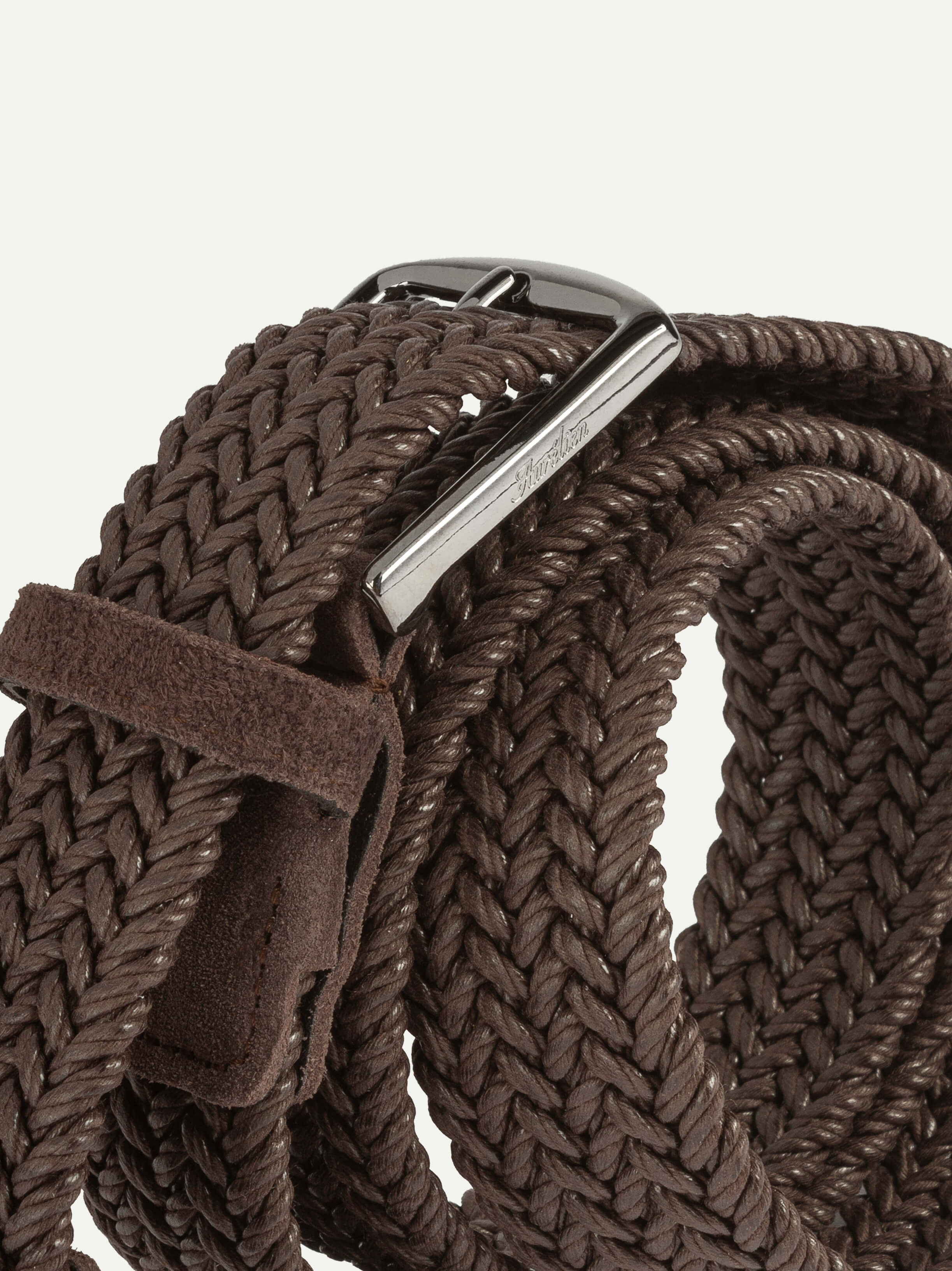 Flechtgürtel Schokoladenbraun