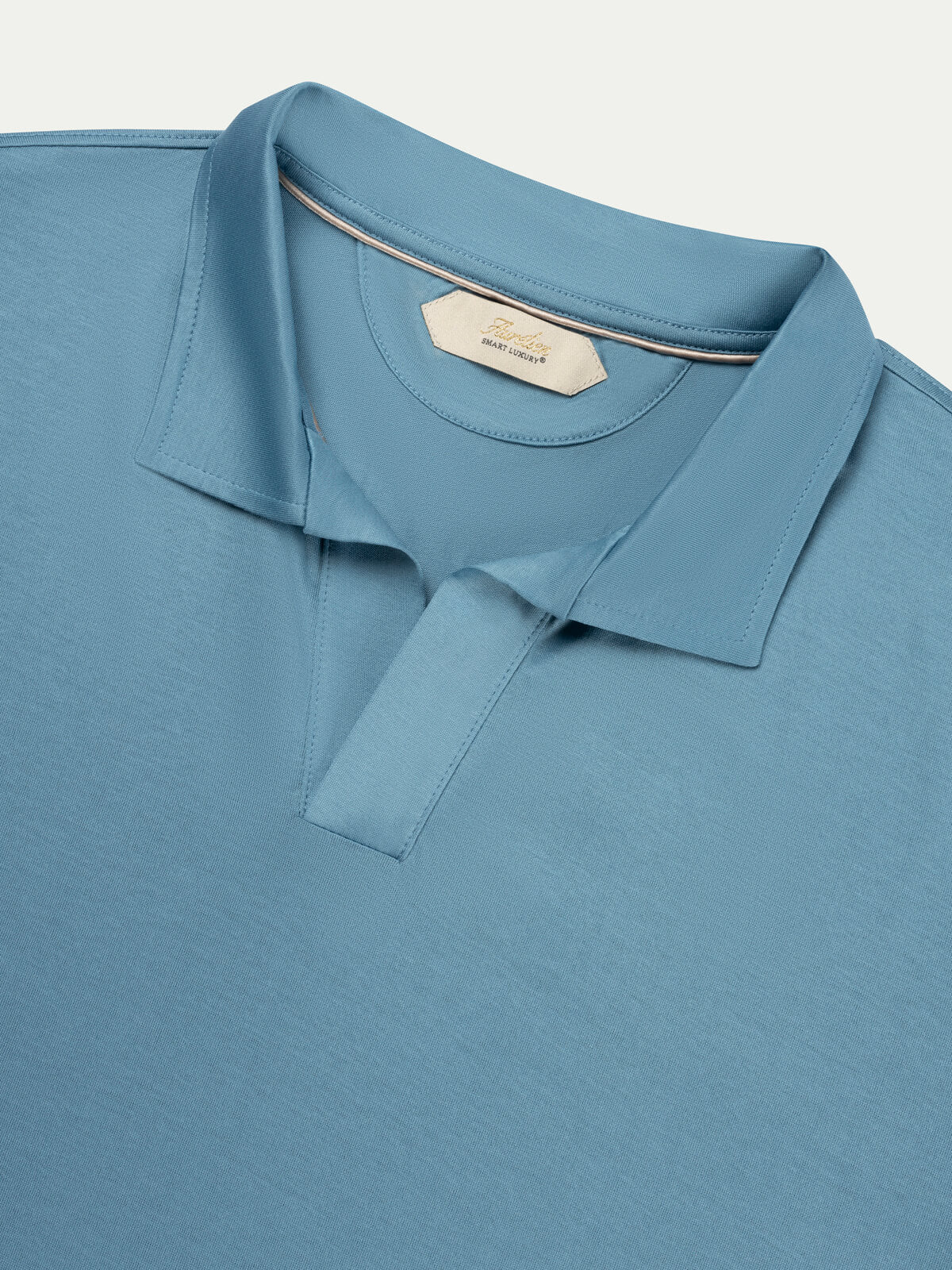 Sapphire Blue Buttonless Polo Shirt