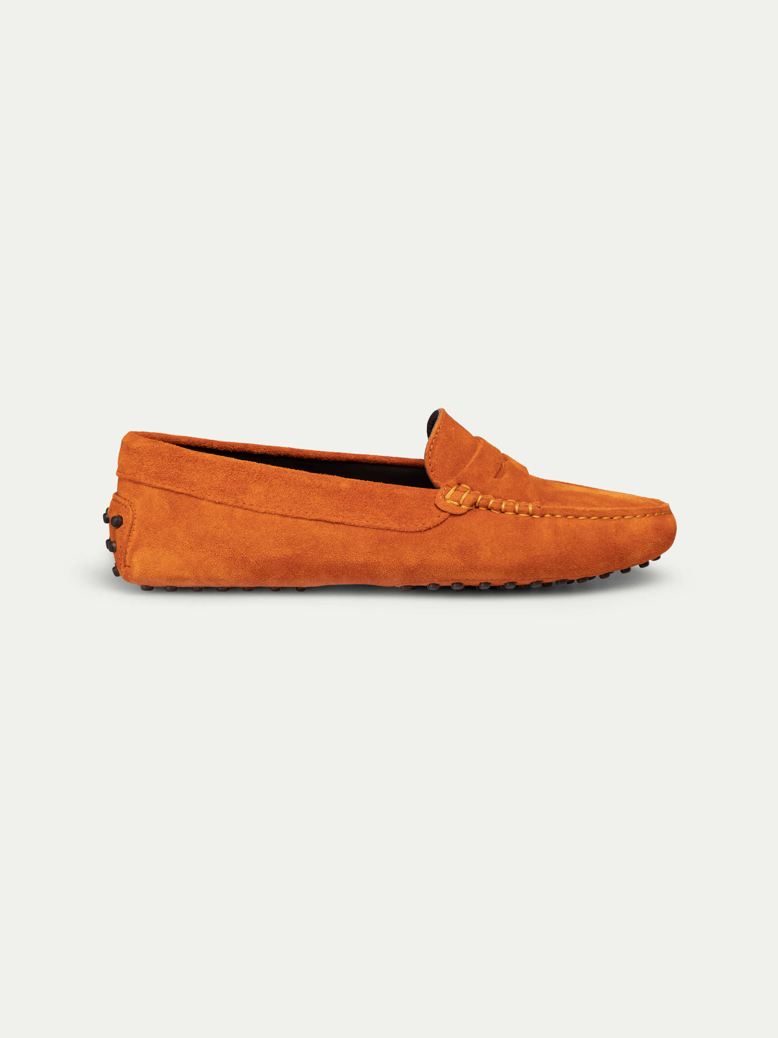 Mokassins aus Veloursleder Orange
