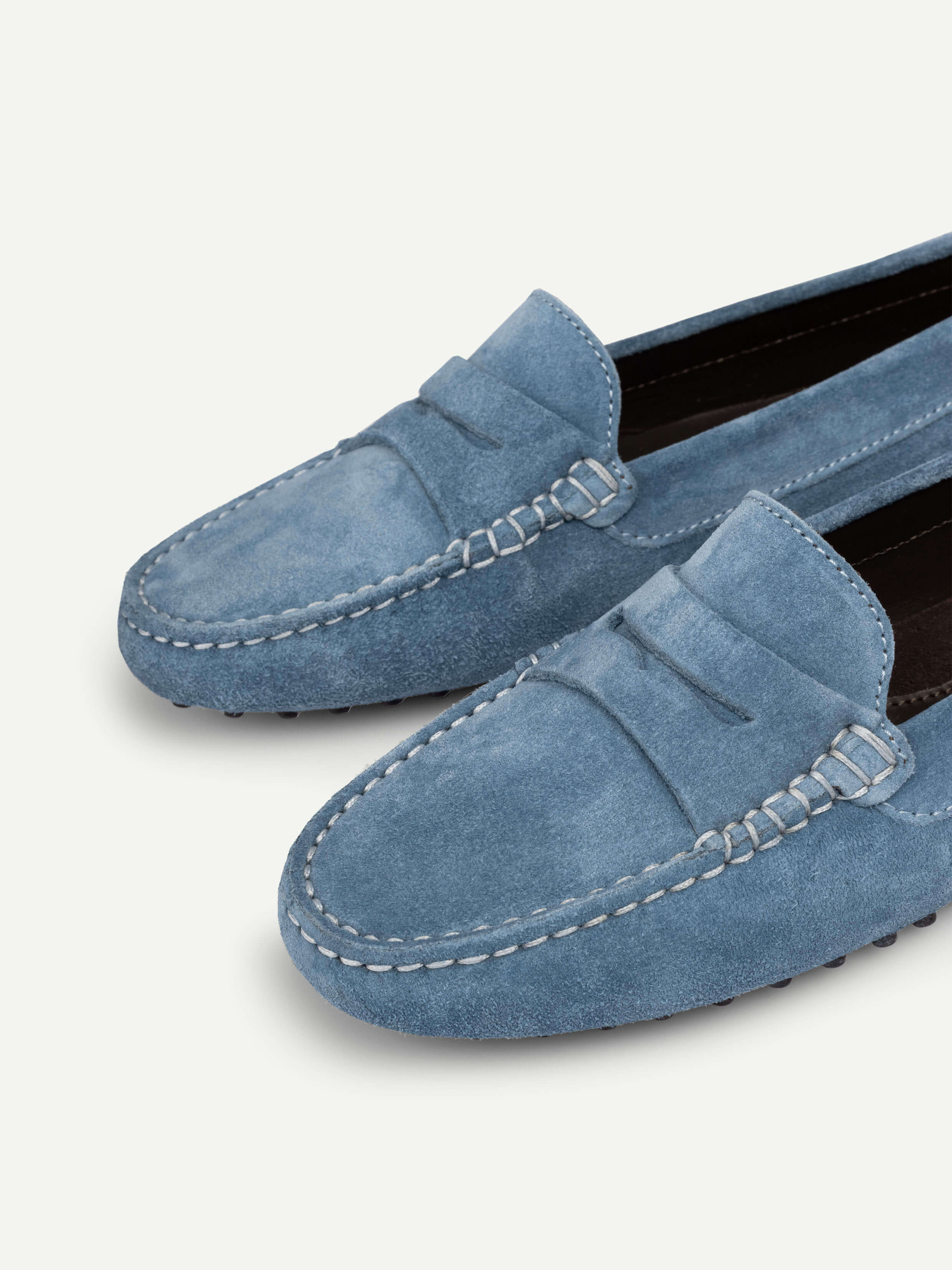 Sapphire Blue Blue Suede Driving Shoes