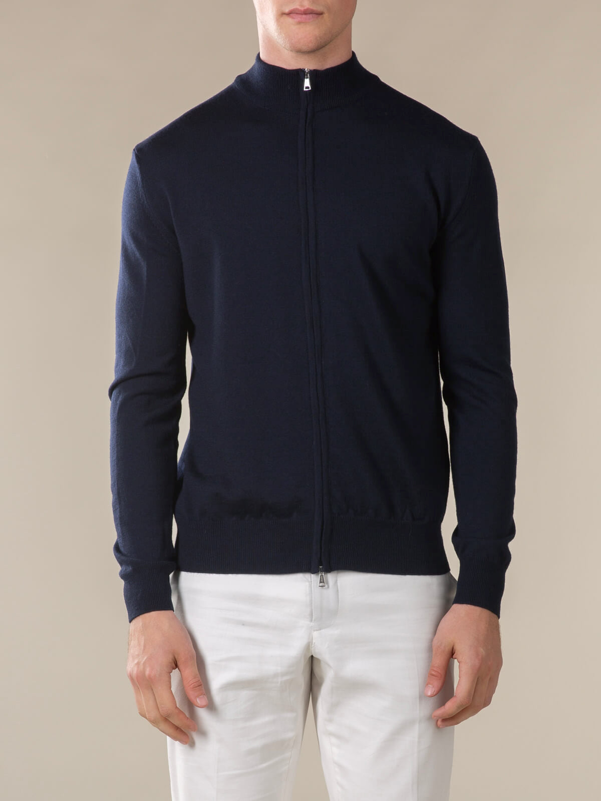 Merino Strickjacke Navy