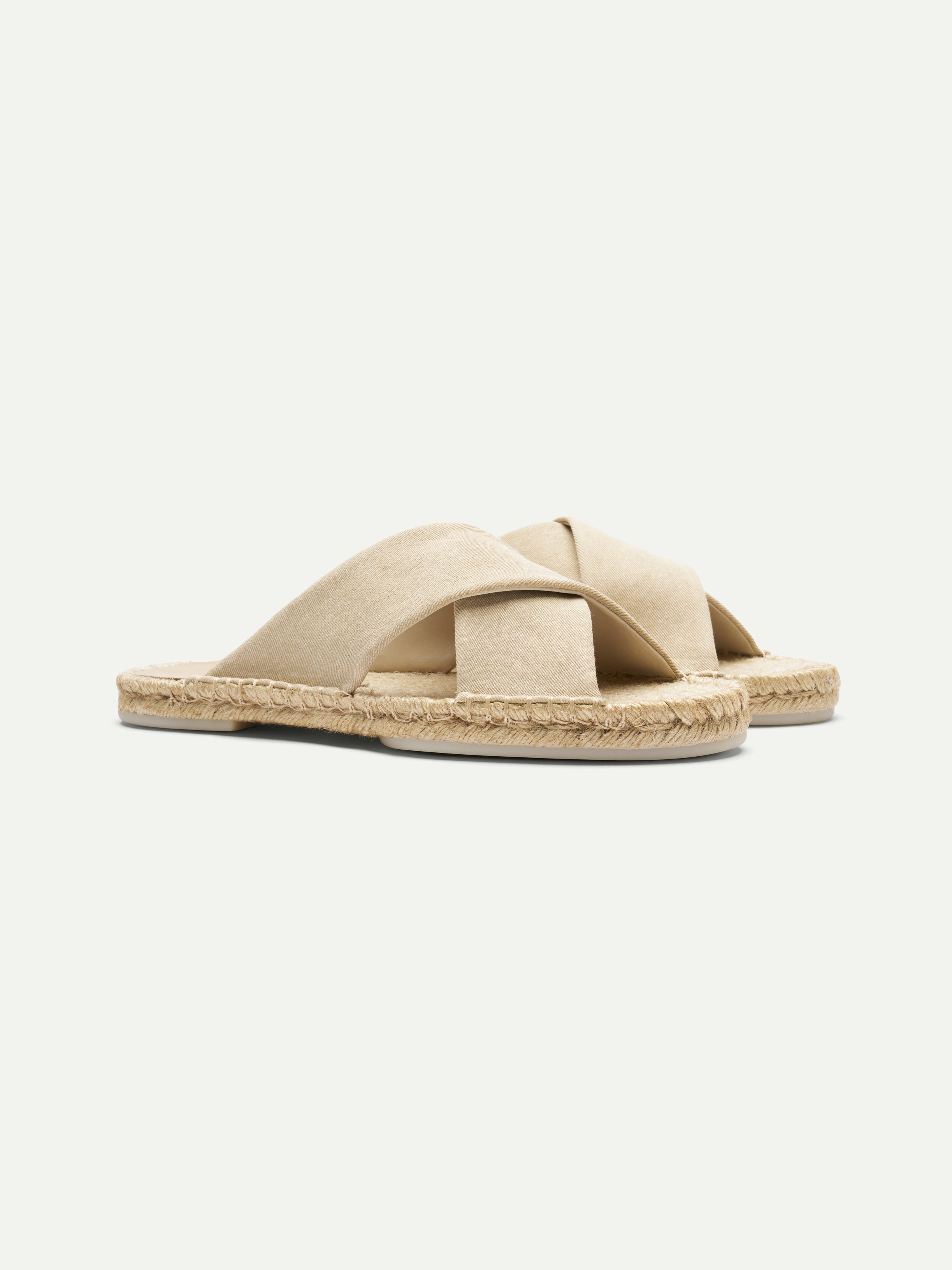 Light Beige Denim Beachside Sandal