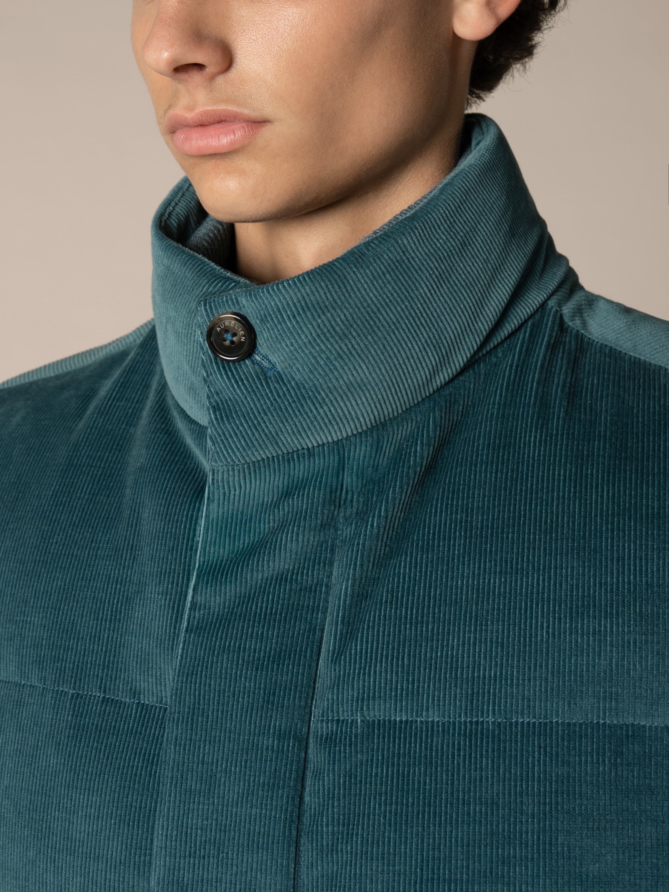 Corduroy AUR1 Body Warmer | Dark Aquamarine