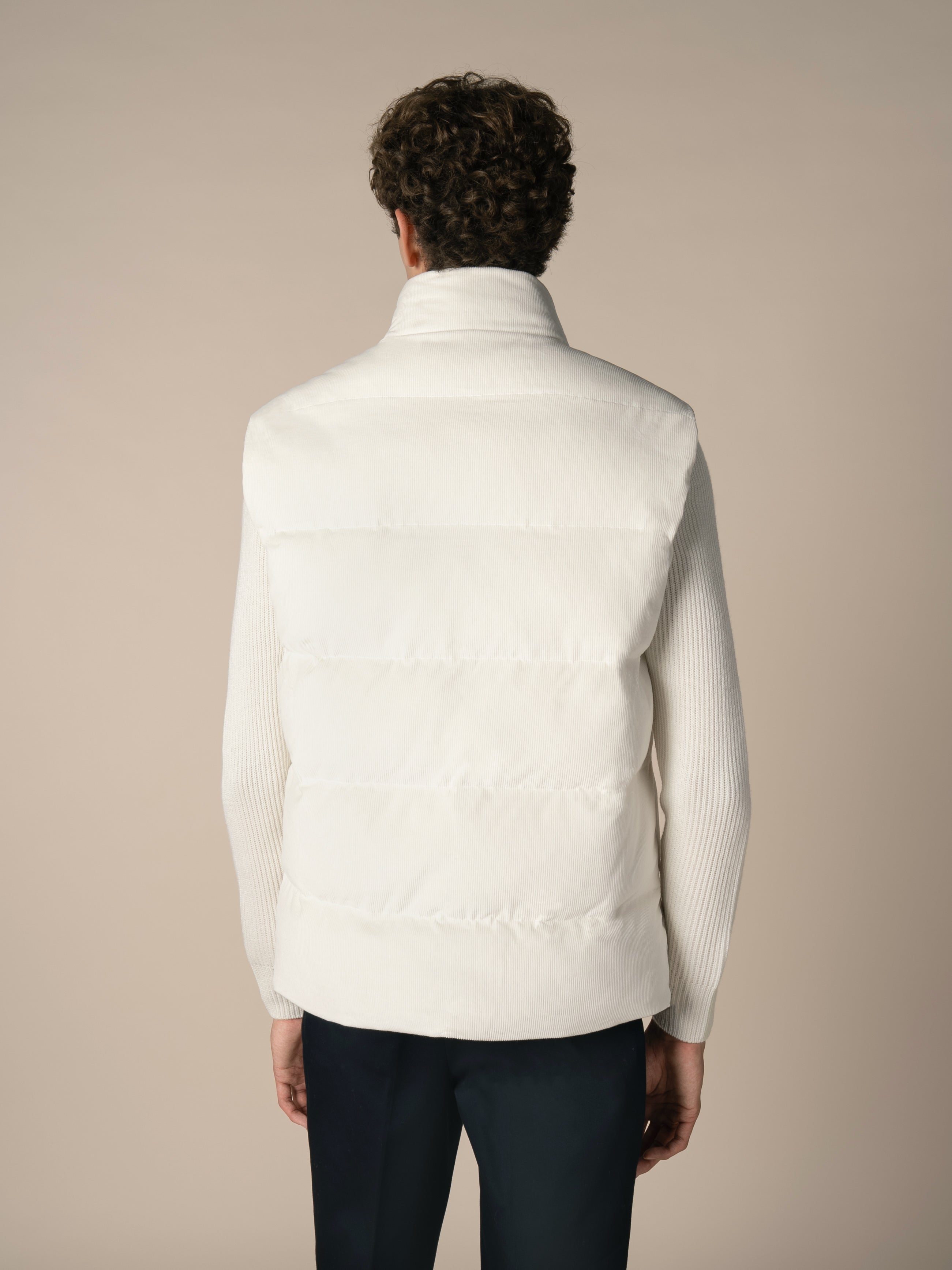 Corduroy AUR1 Body Warmer | Ivory
