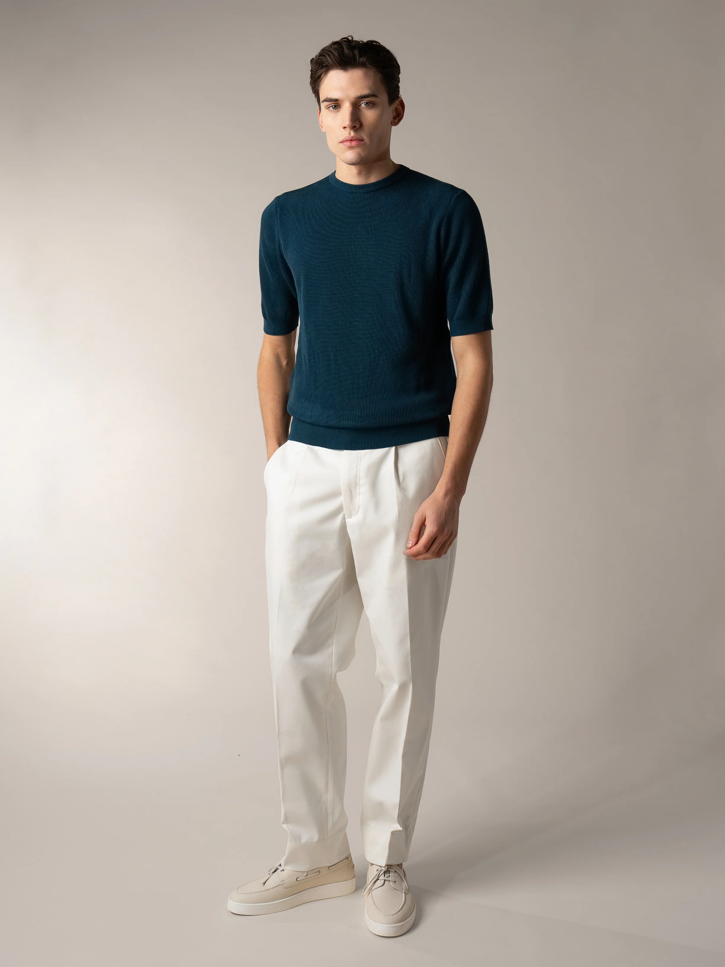 Sea Green Ribbed T-Shirt