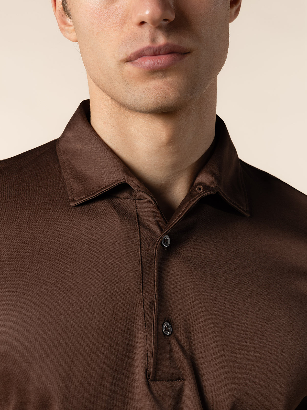 AUR1 Longsleeve Polo Chocolate