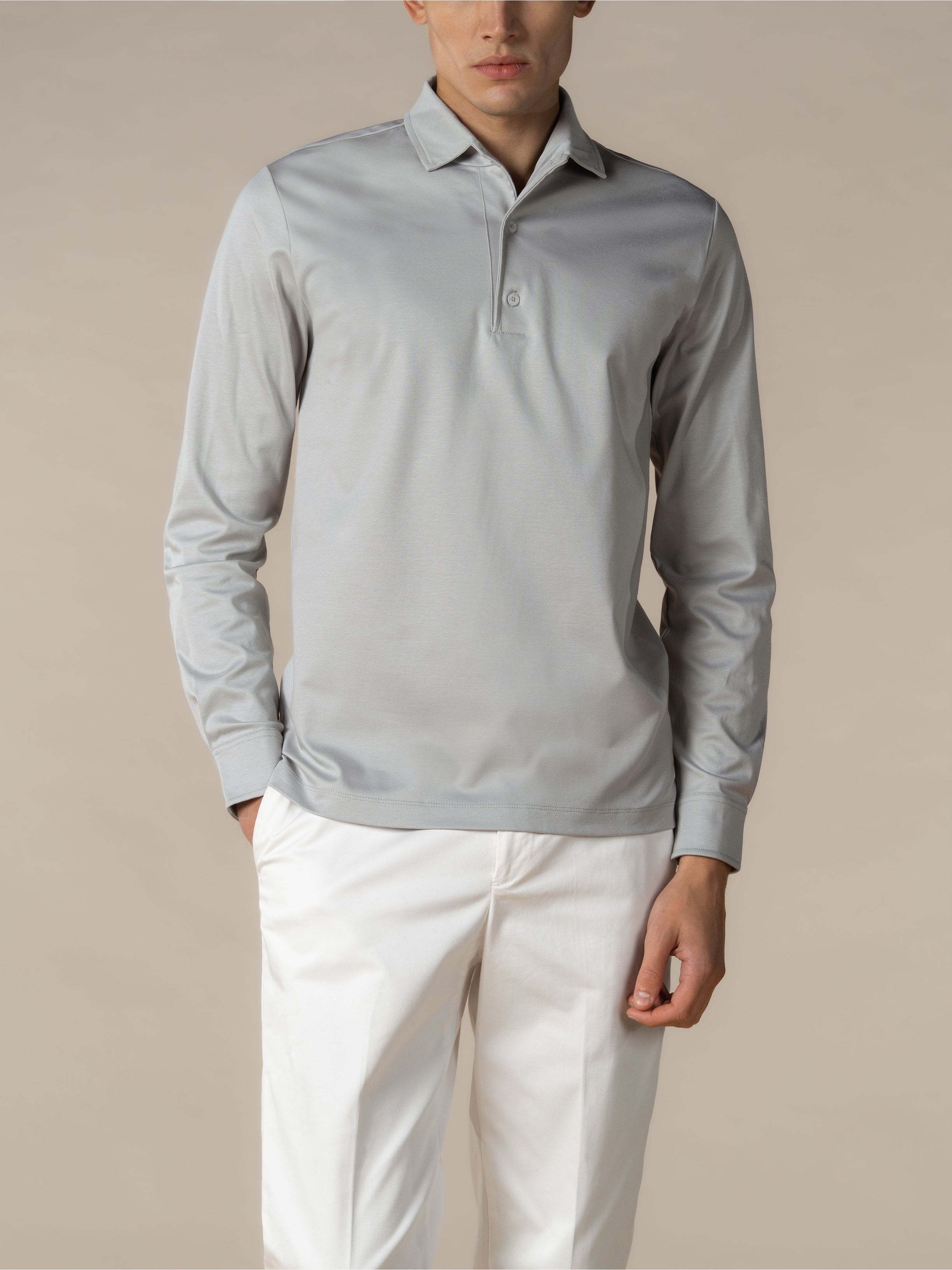 AUR1 Longsleeve Polo Classic Grey