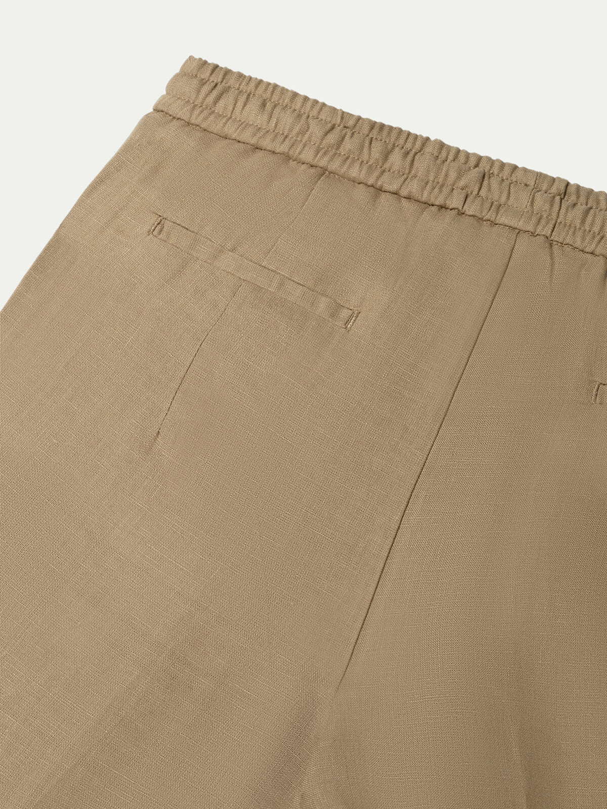 Dark Taupe Linen Seaside Shorts