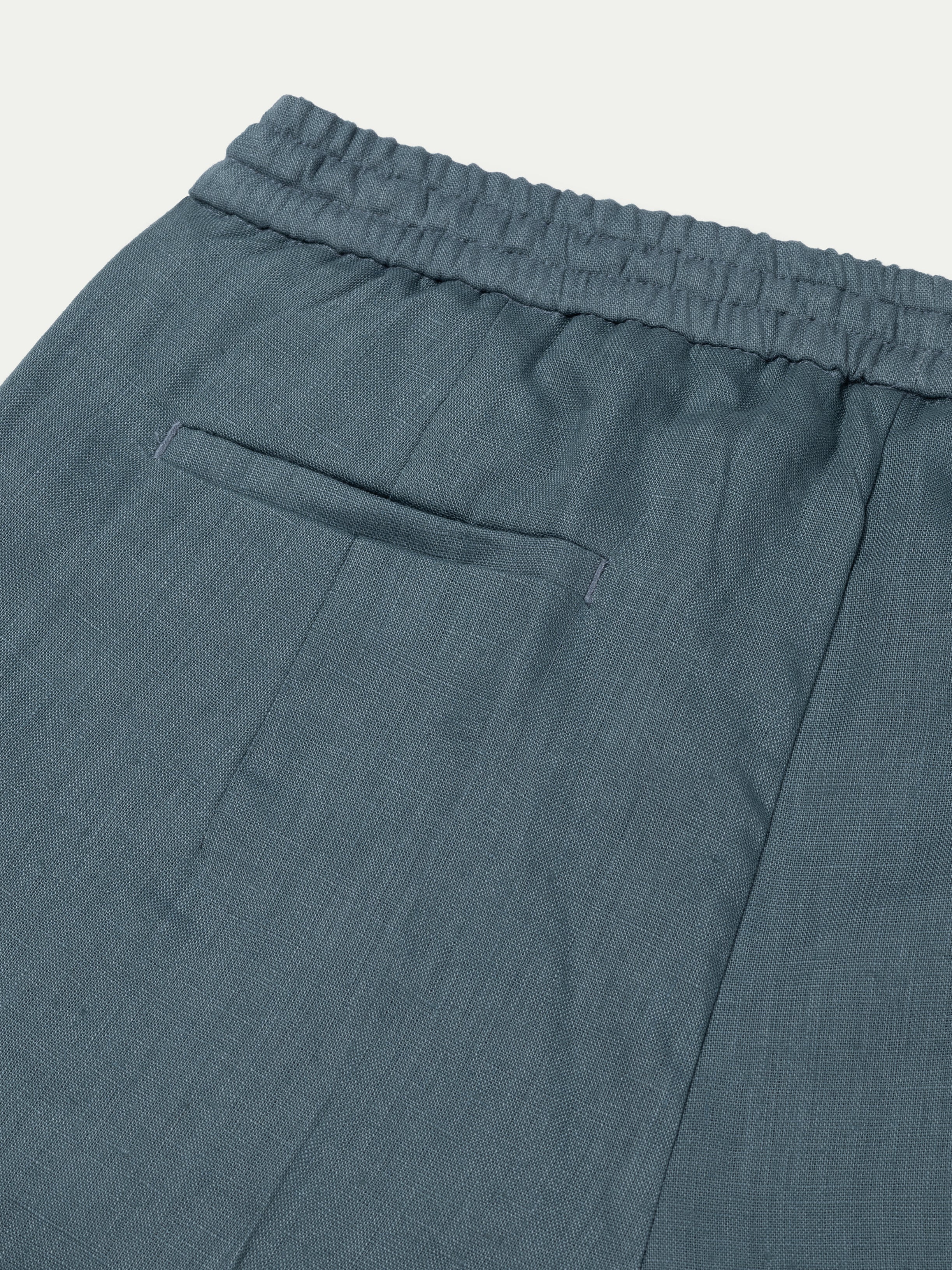 Sea Green Linen Seaside Shorts