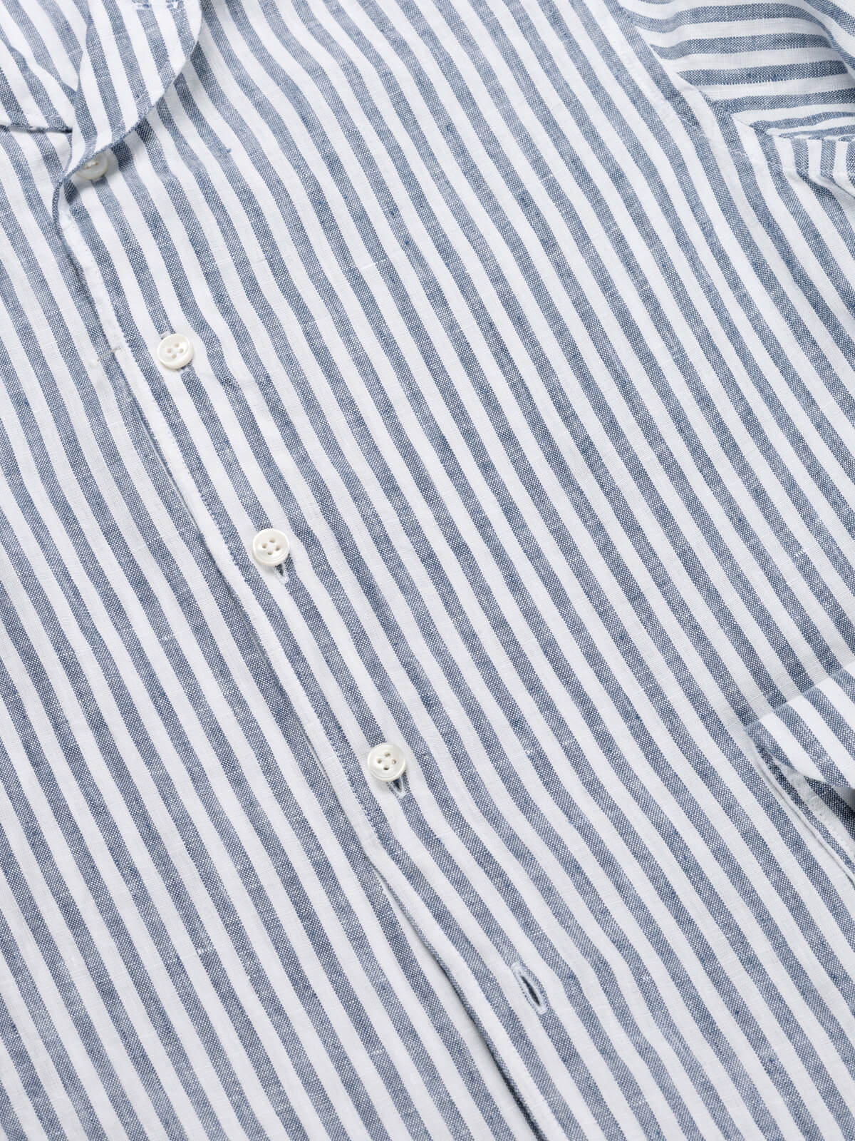 Navy Stripe Linen Seaside Shirt