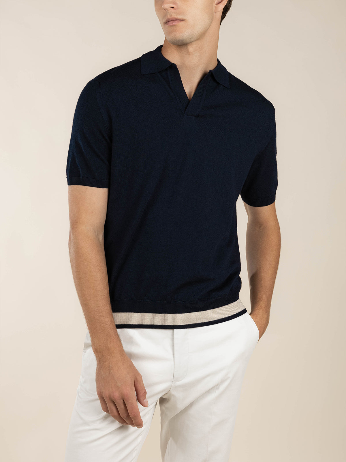 Buttonless AUR1 Polo Navy