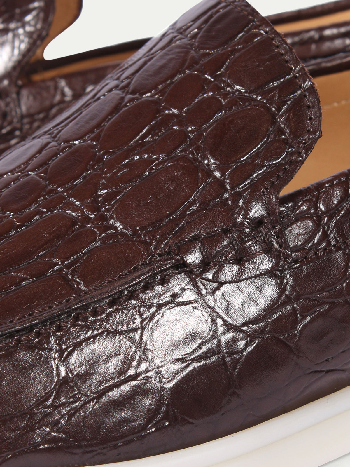 Brown Crocodile Yacht Loafers Aurelien