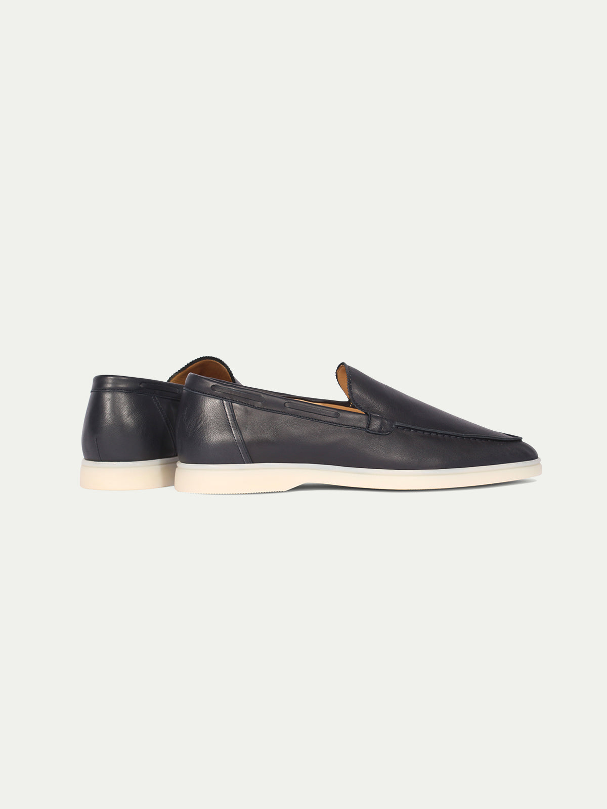 Navy Leather Yacht Loafers Aurelien