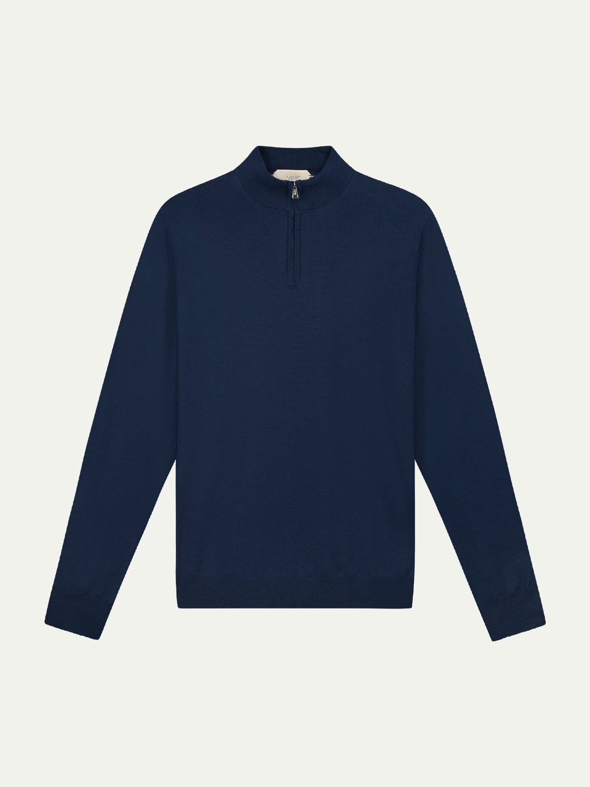 Extrafine Merino Zipper Sweater Steel Blue