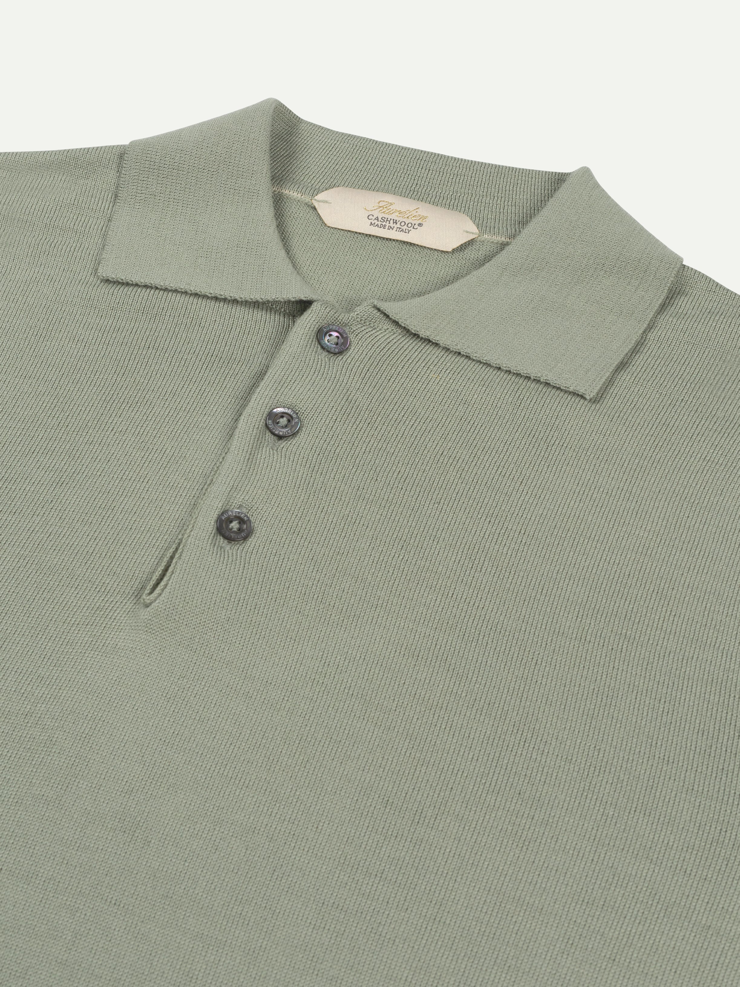 Extrafine Merino Polo Pistache