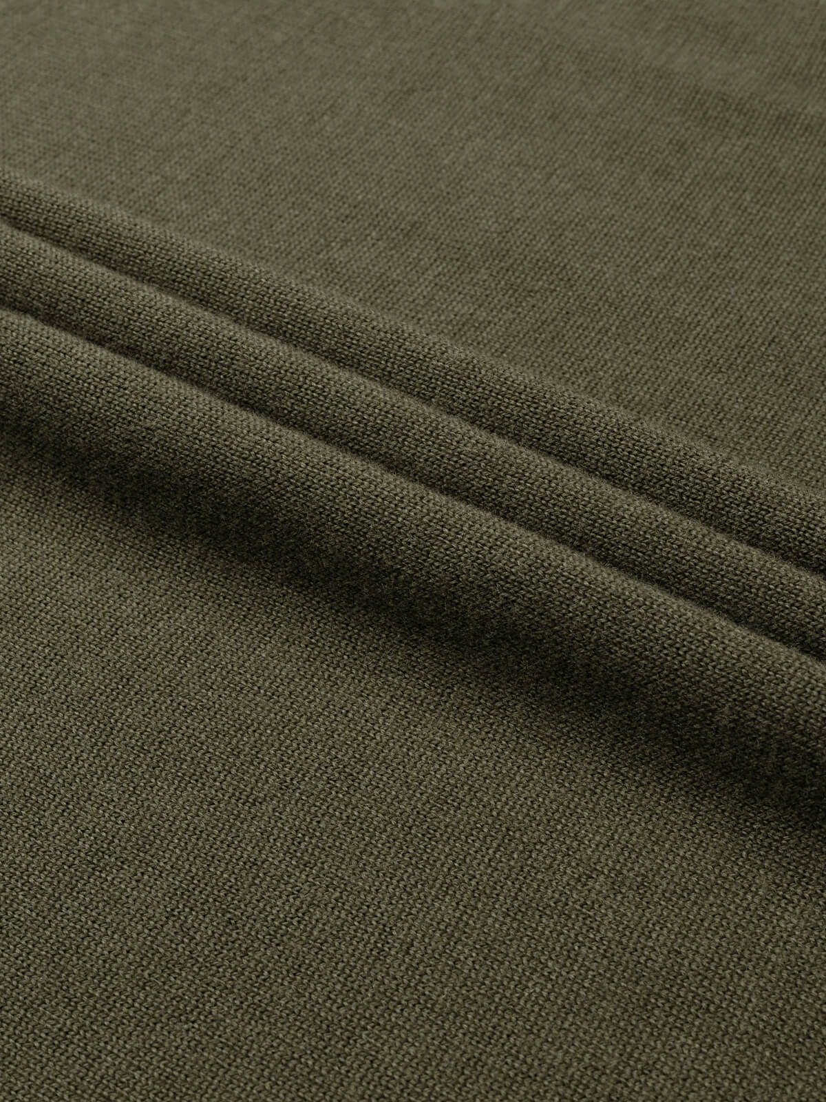 Extrafine Merino Buttonless Polo Olive