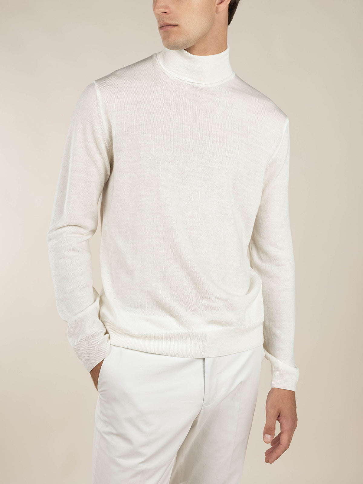 Extrafine Merino Rollneck Ivory
