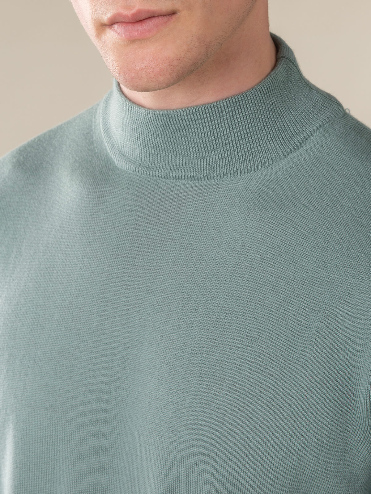 Extrafine Merino Mockneck Pistache