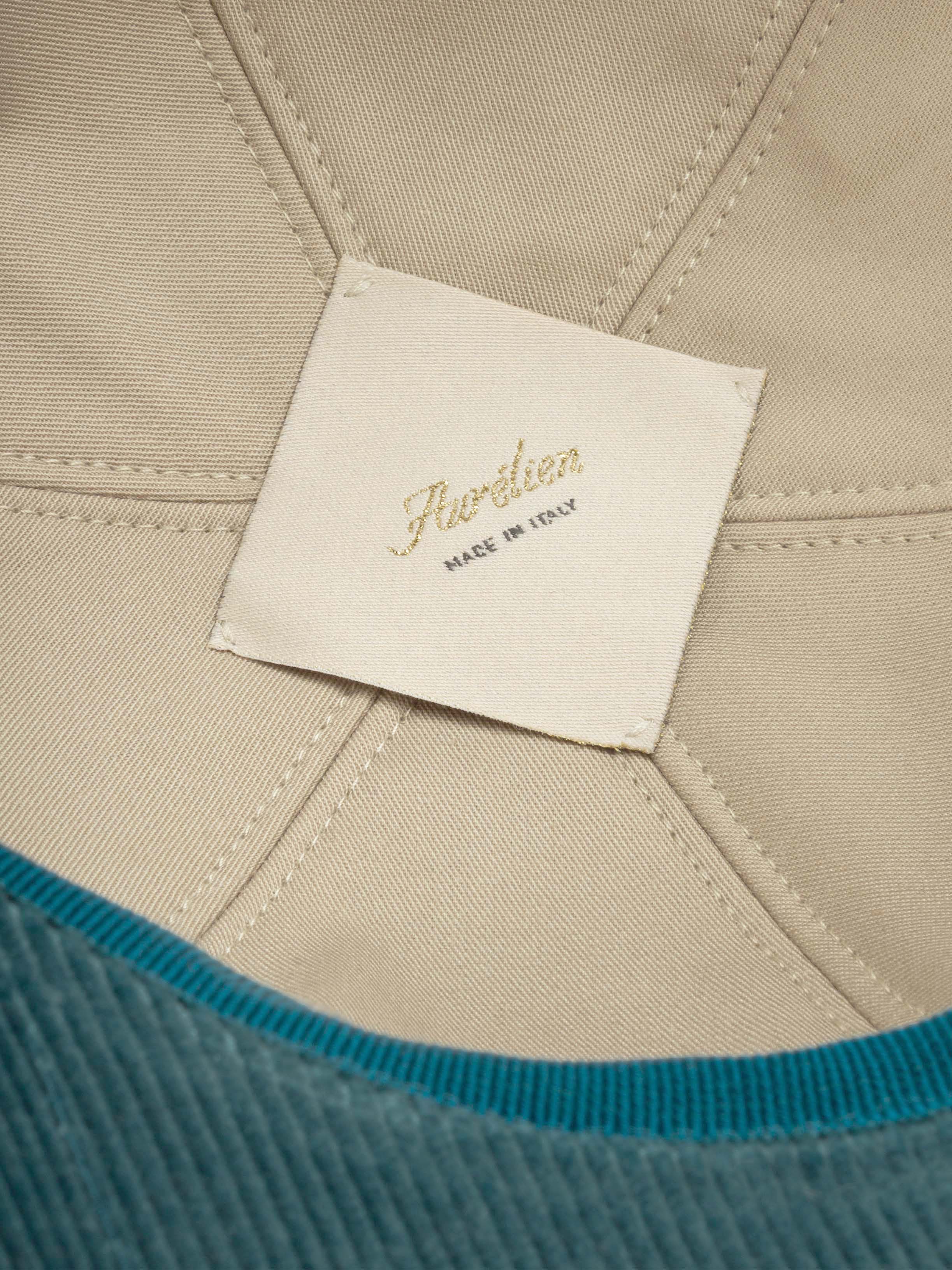 Dark Aquamarine Corduroy Baseball Cap
