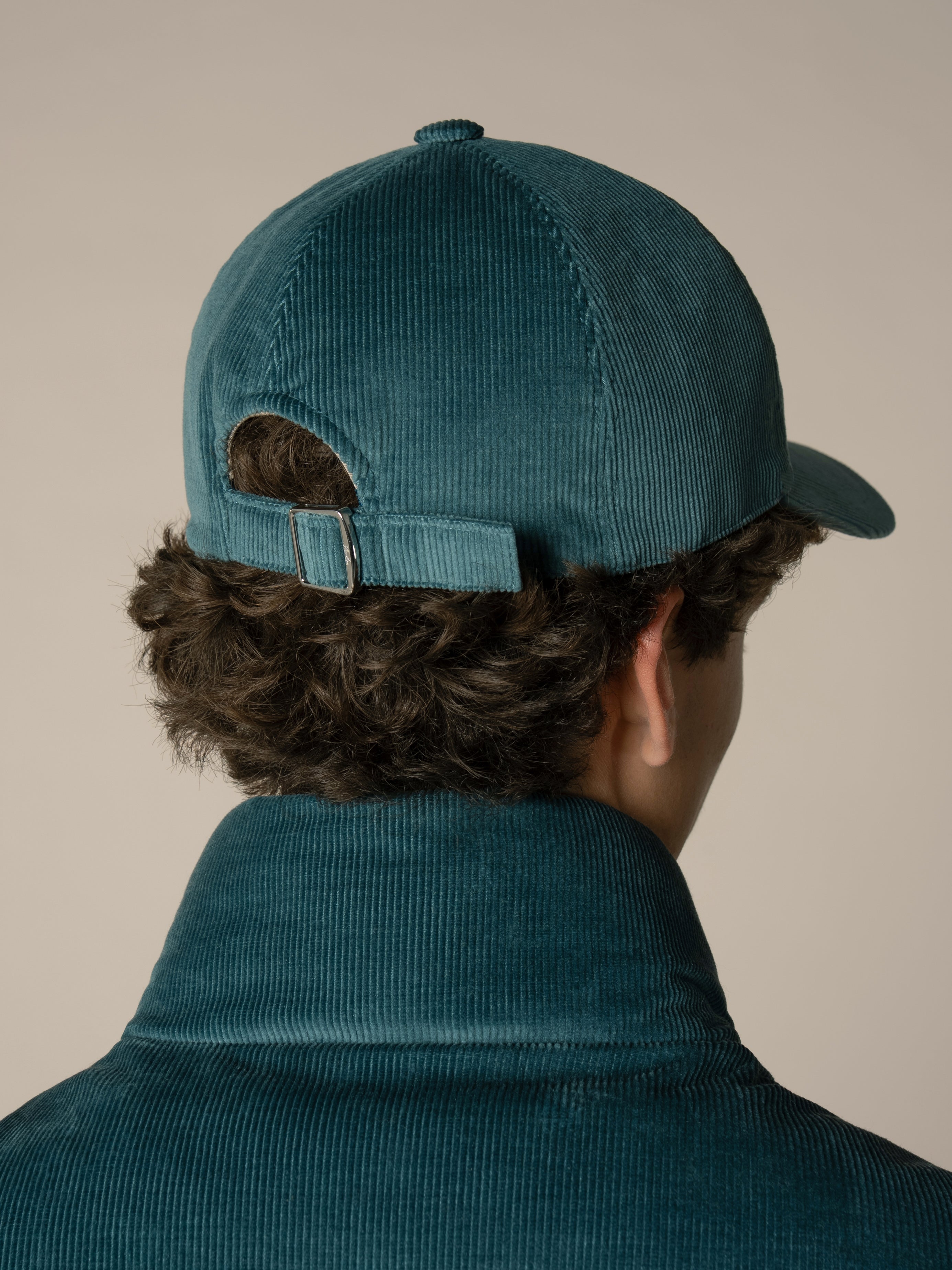 Dark Aquamarine Corduroy Baseball Cap