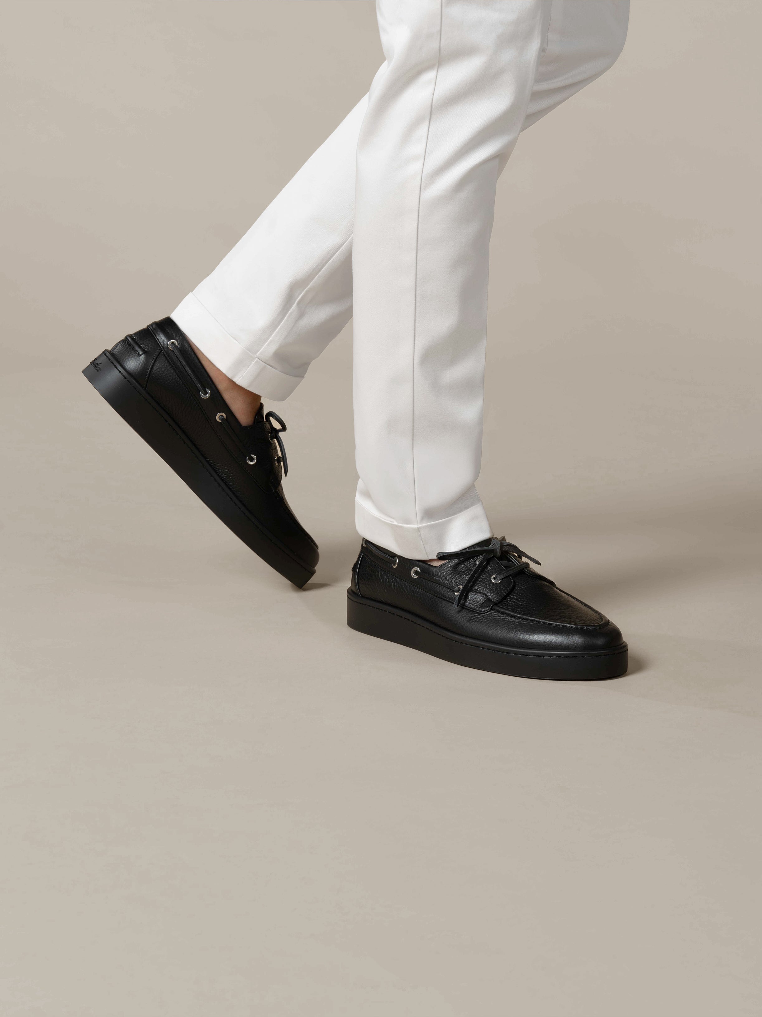 Black II Boat Sneaker