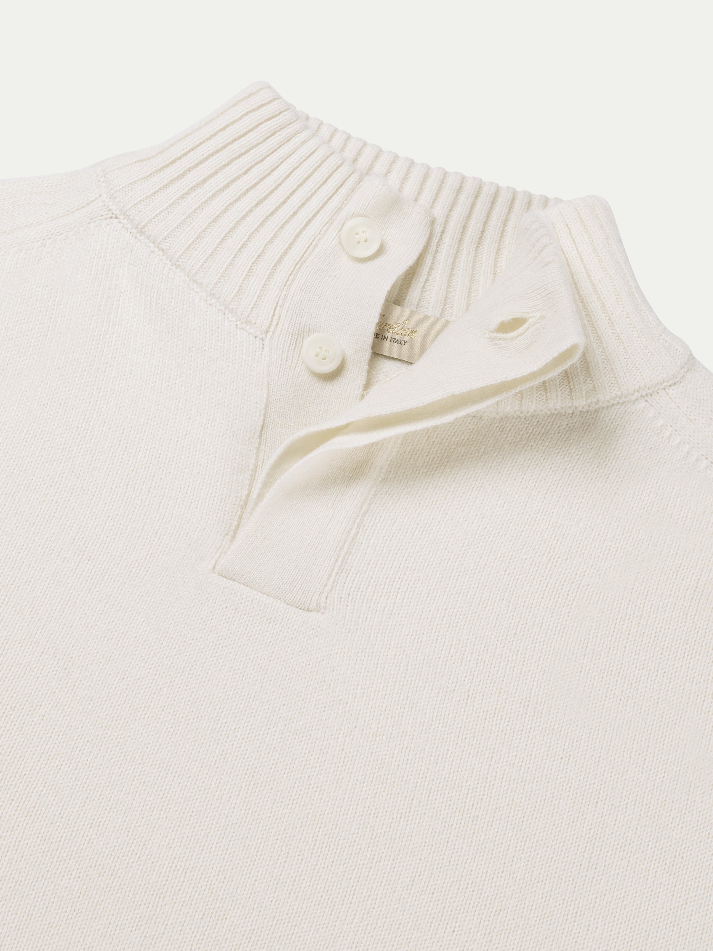 Ivory City Button Sweater