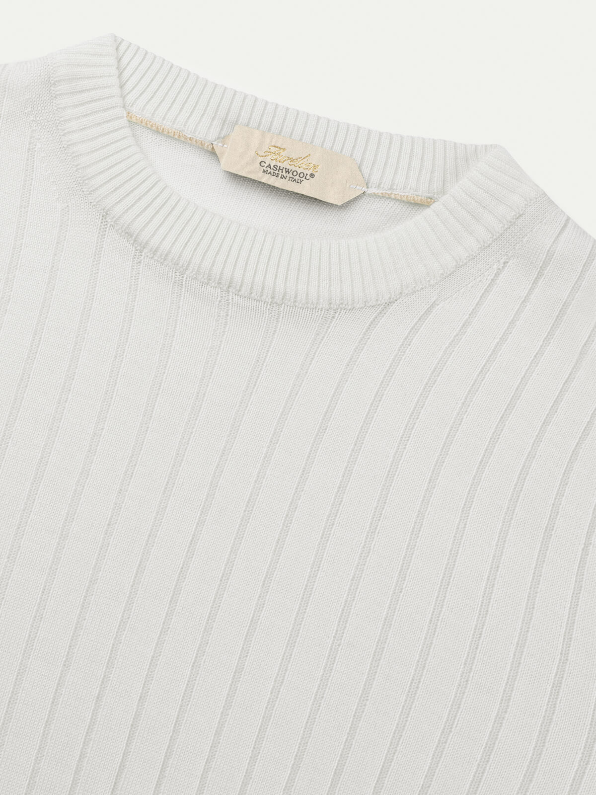 White Ribbed City Crew