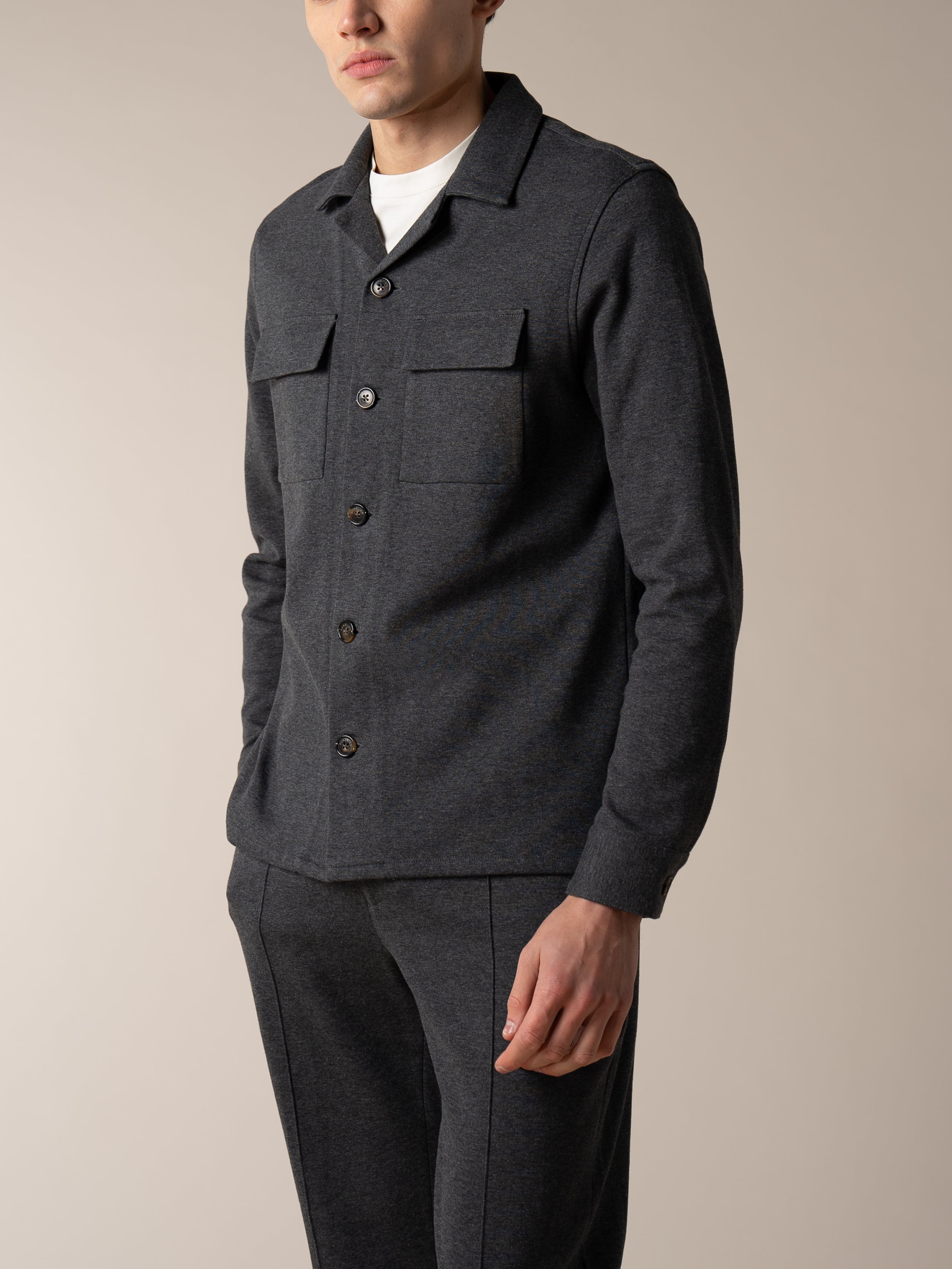Dark Grey Leisure Overshirt