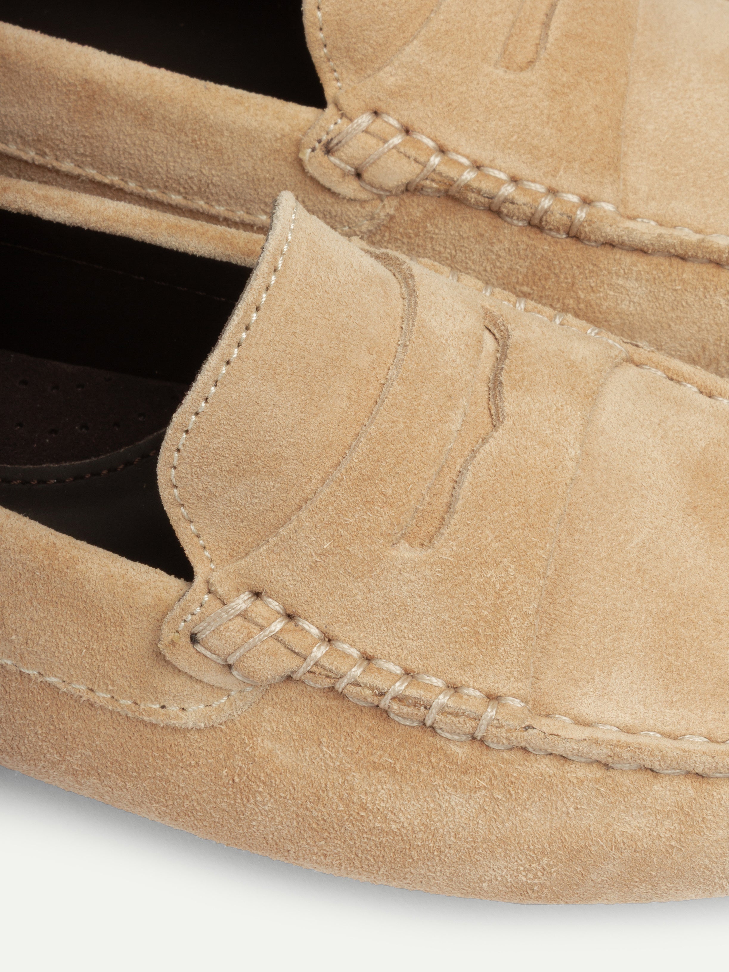 Dark Beige Suede Driving Shoes