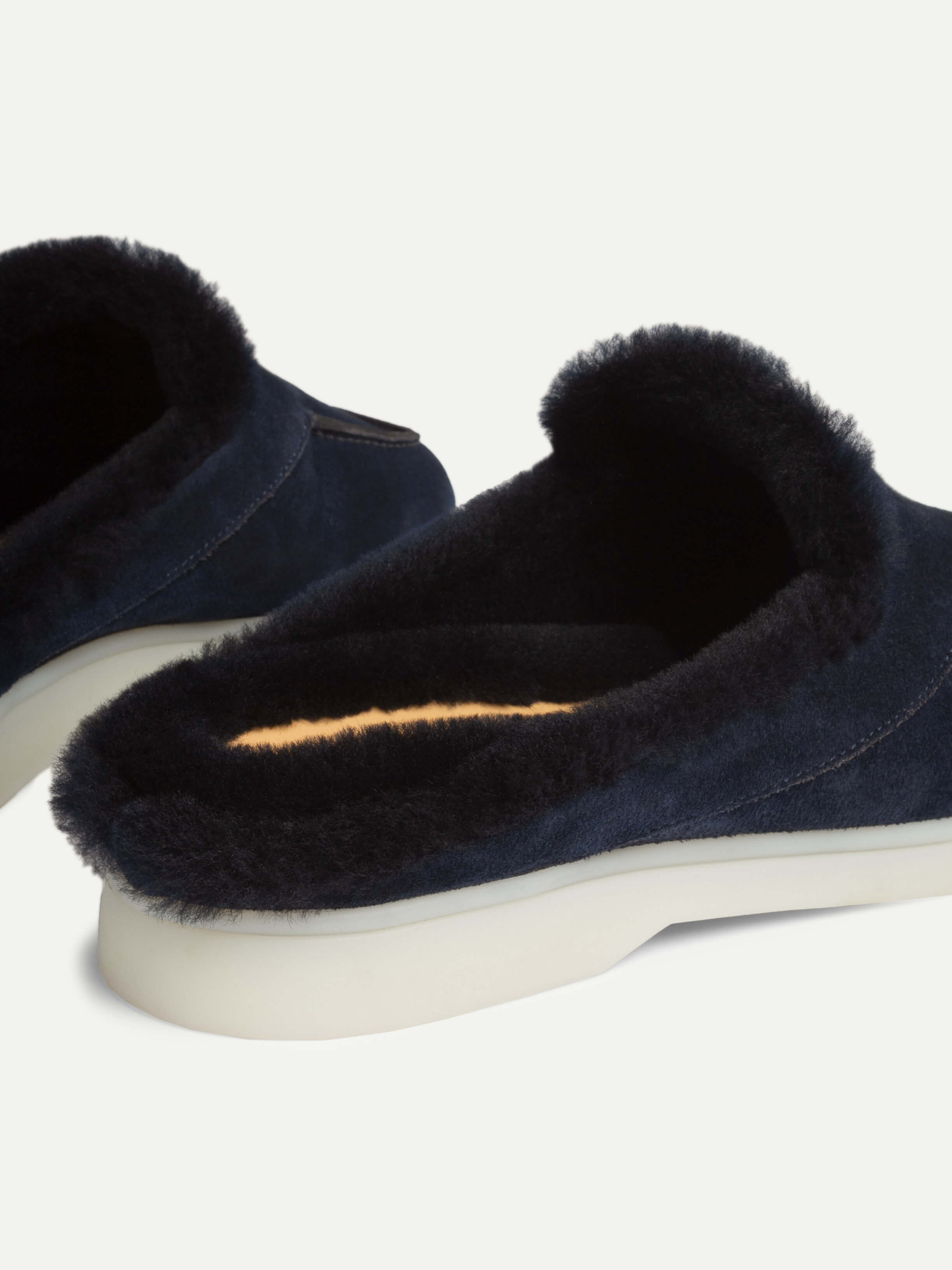 Lady Navy Fur Yacht Slipper