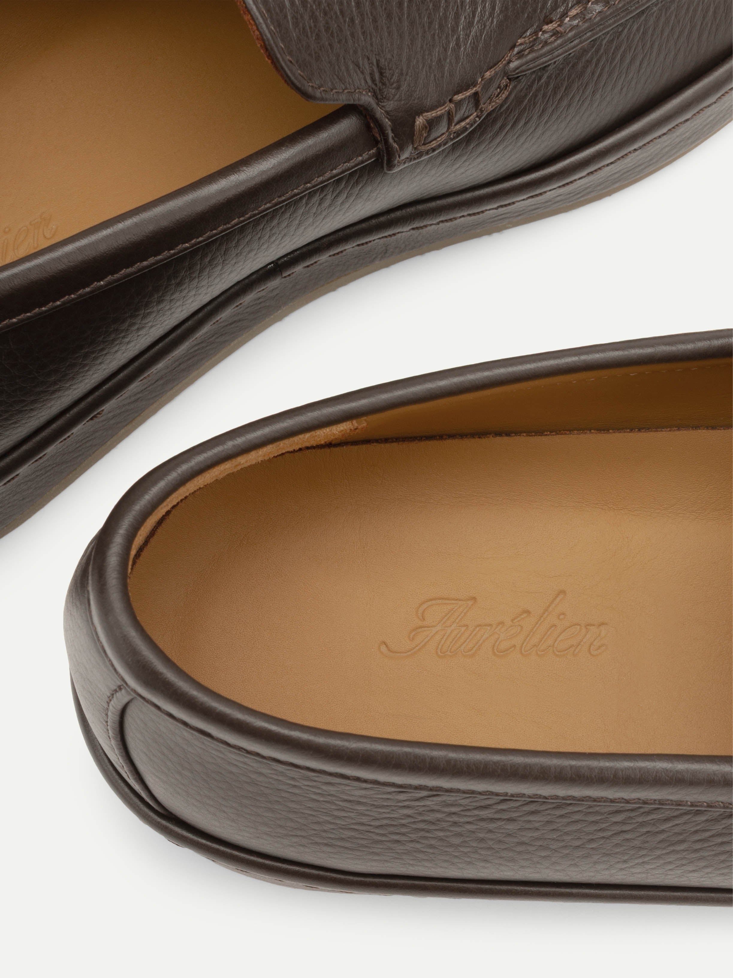 Brown Grain Voyager Loafer