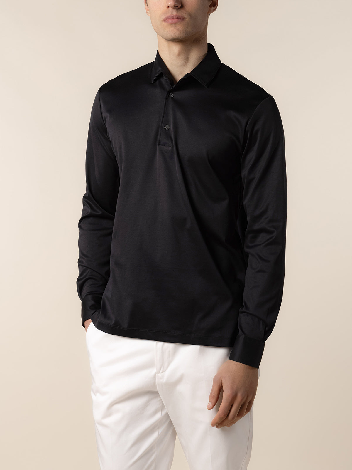AUR1 Longsleeve Polo Black