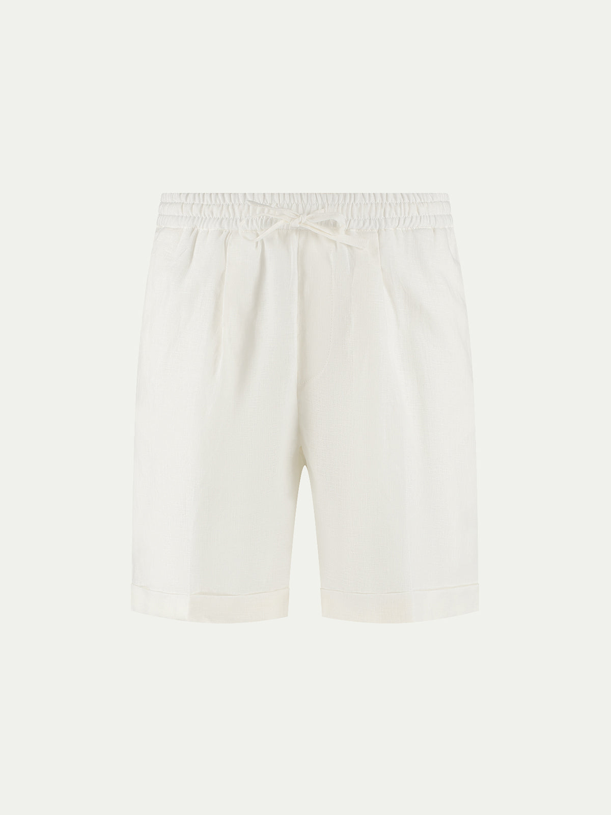 Ecru Linen Seaside Shorts
