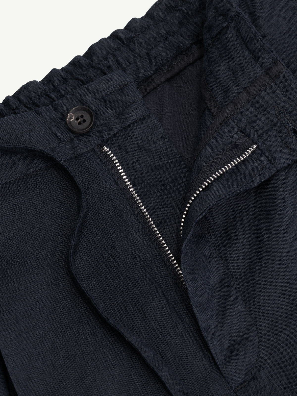 Navy Linen Seaside Trousers