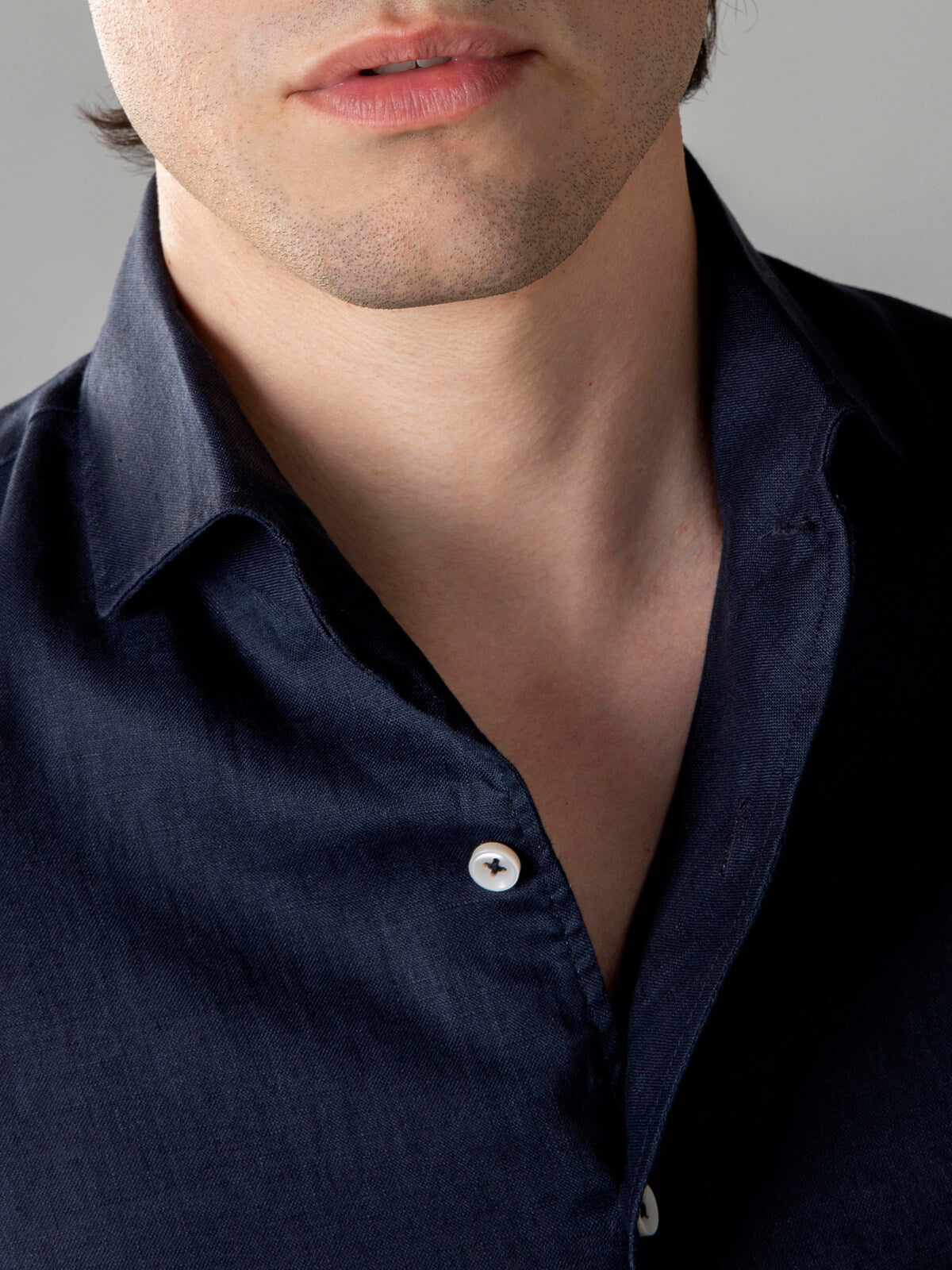 Navy Linen Seaside Shirt