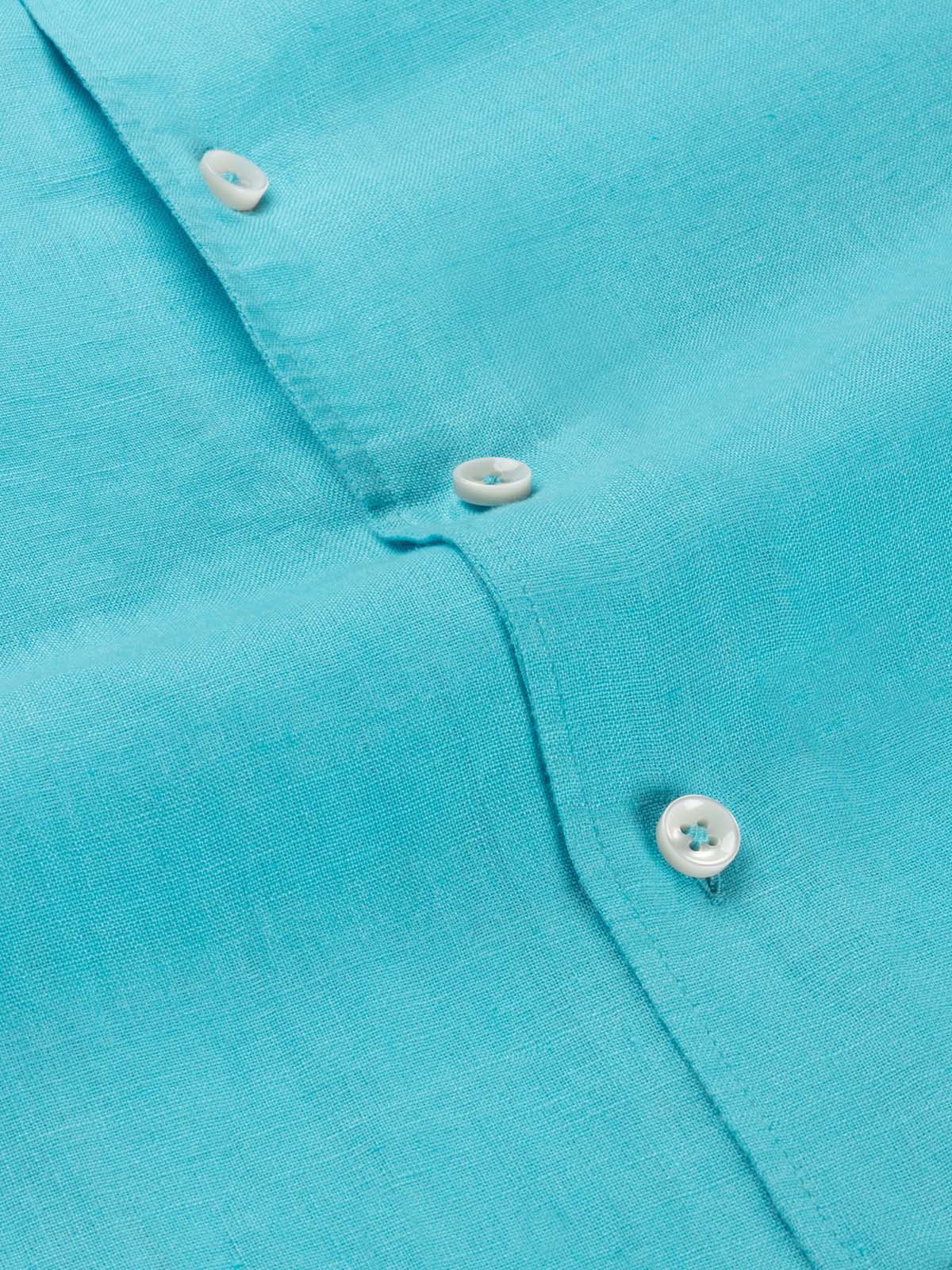 Ocean Blue Linen Seaside Shirt
