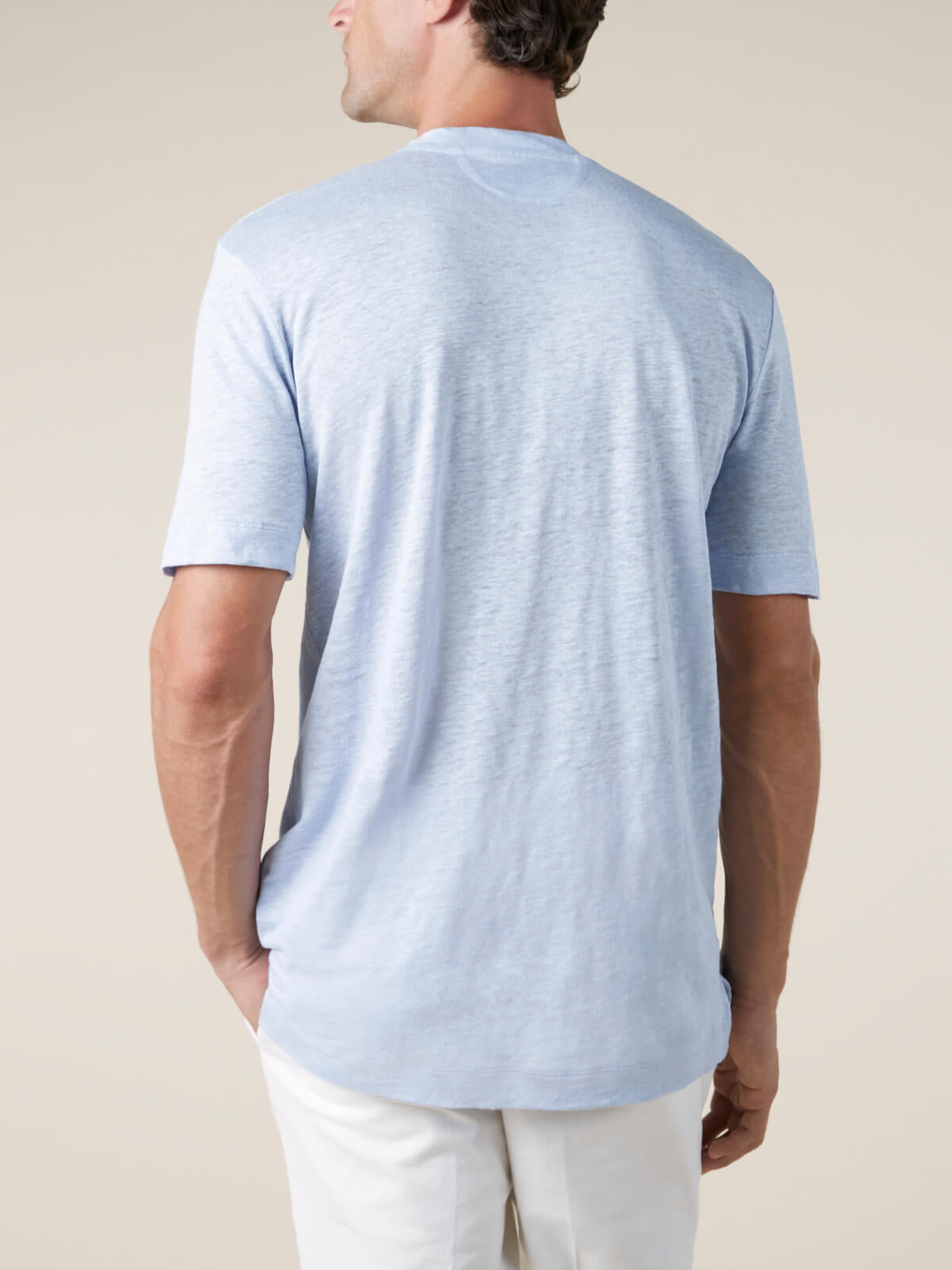 Light Blue Linen City T-shirt