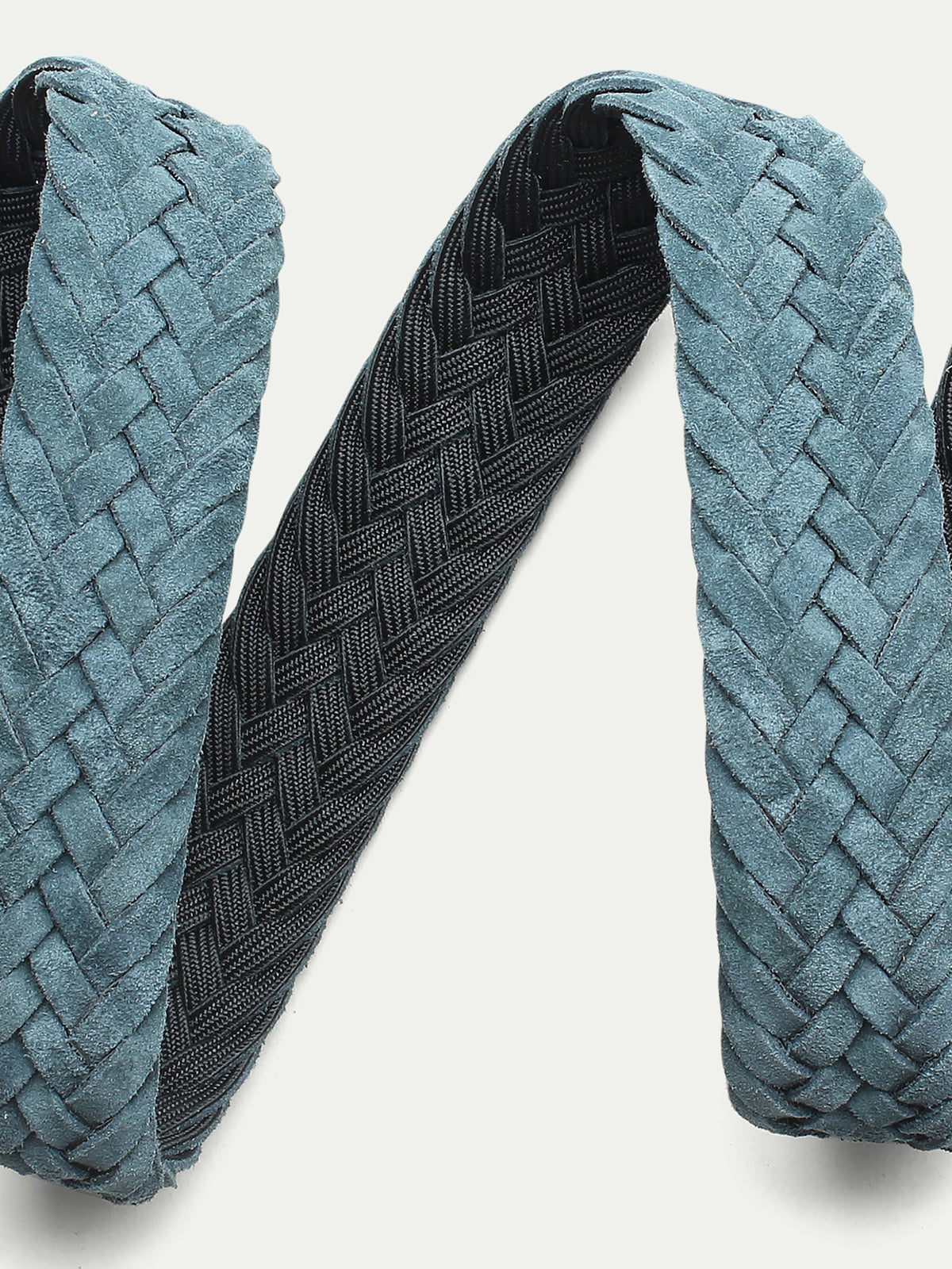 Petrol Woven Suede Belt Aurelien