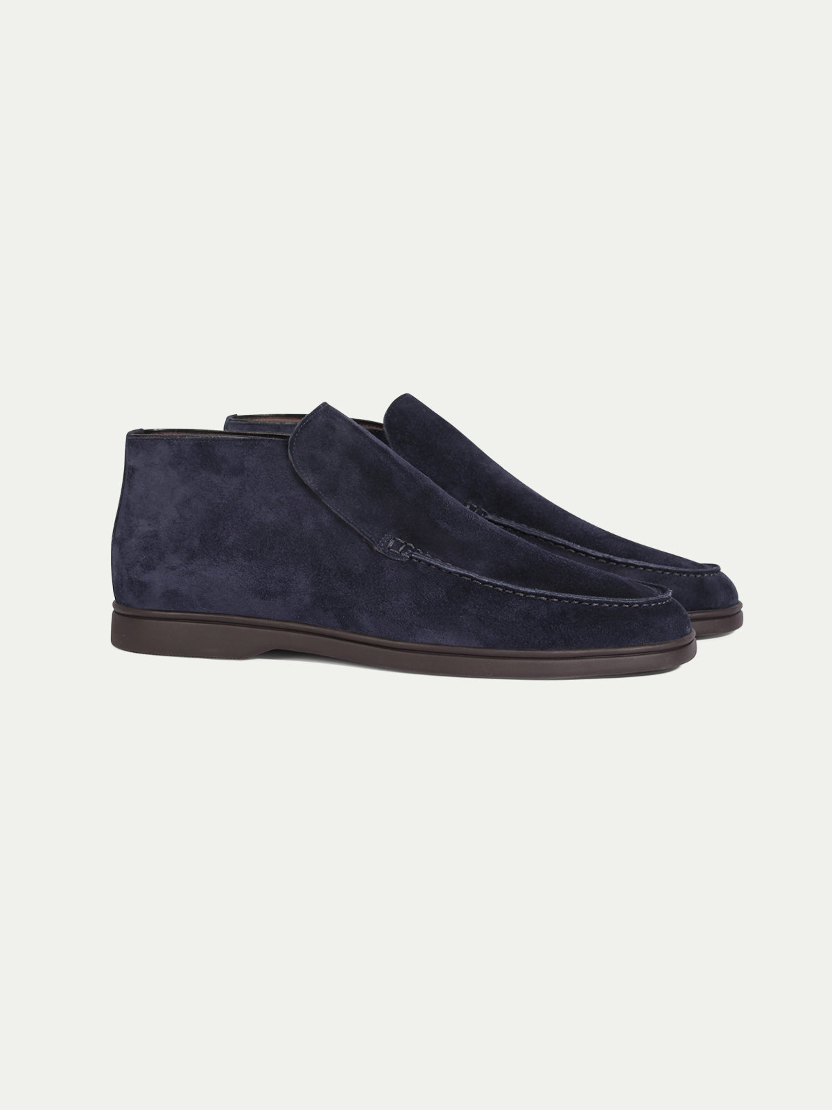 Navy City Loafer with Lamb Shearling Footbed Aurelien
