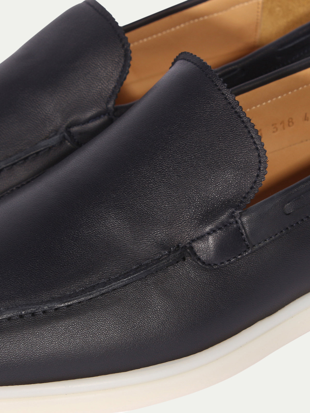 Navy Leather Yacht Loafers Aurelien