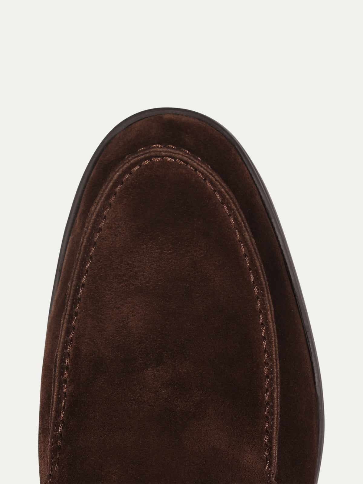 Chocolate Yacht Loafer with Lamb Shearling Footbed Aurelien
