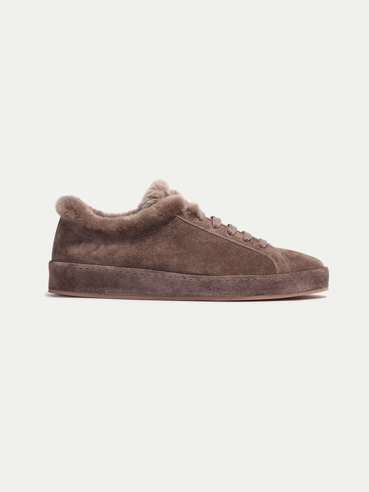 Shearling-lined Ash Grey Voyager Sneaker Aurelien