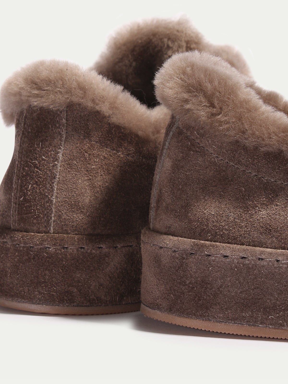 Shearling-lined Ash Grey Voyager Sneaker Aurelien