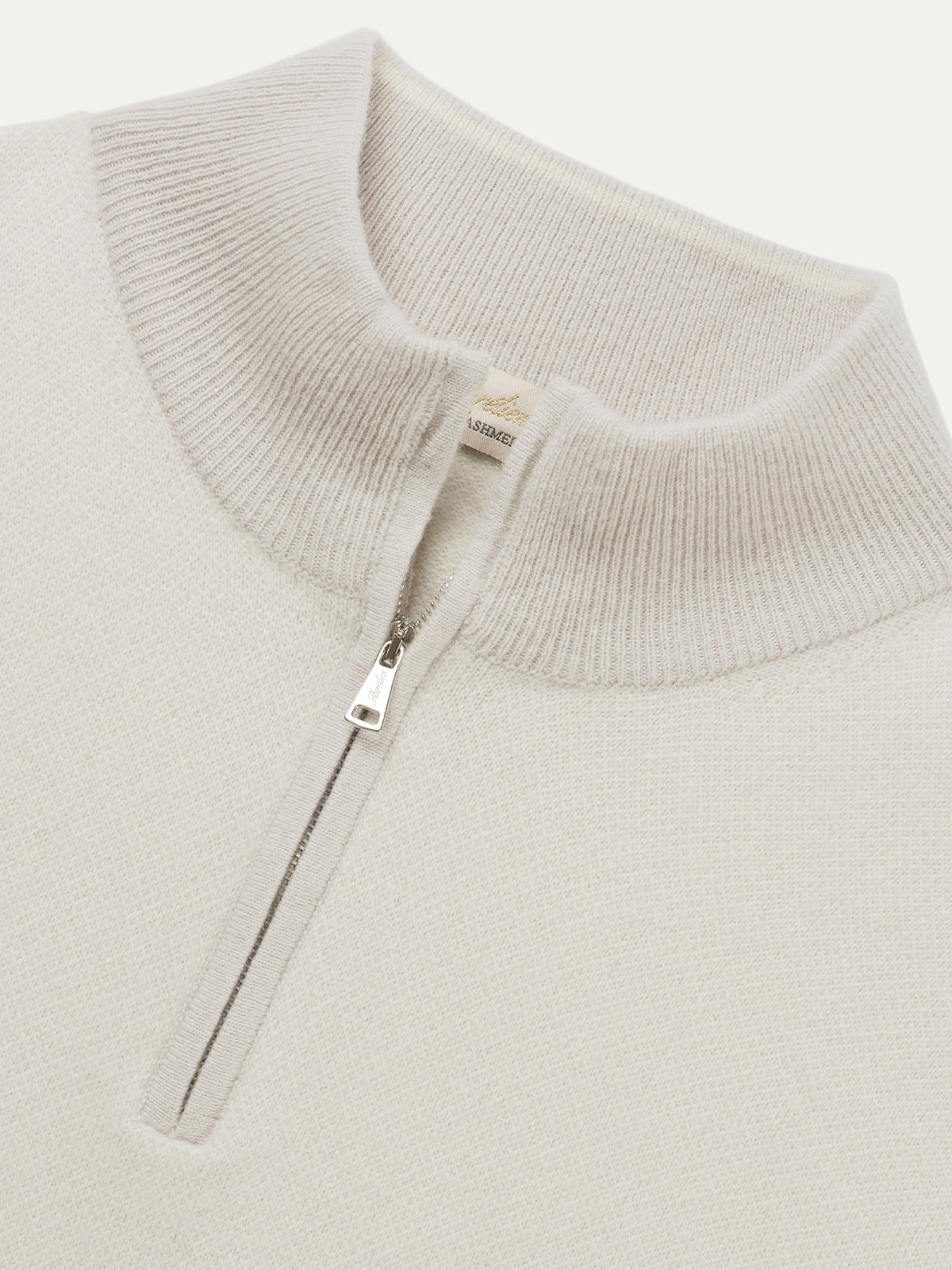 Light Grey Jaquard Zipper Sweater